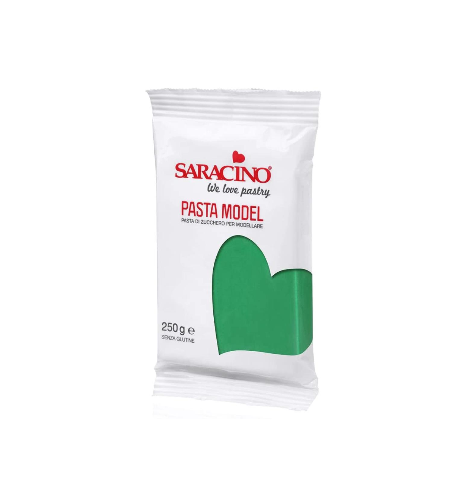 Saracino Sugar Paste Model Green Modelling Paste 250 g Gluten Free Made in Italy