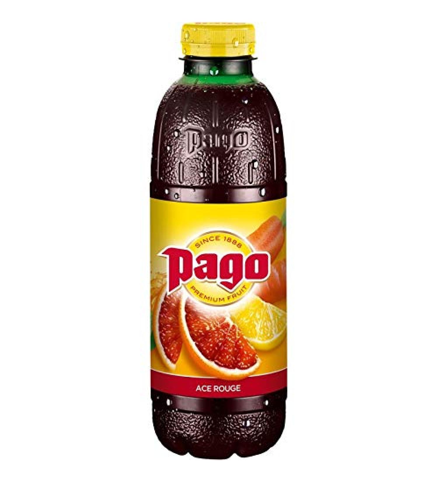 D couvrez la saveur intense d'Ace Rouge 75Cl PAGO un jus de fruits revitalisant et naturel- Lot De 4