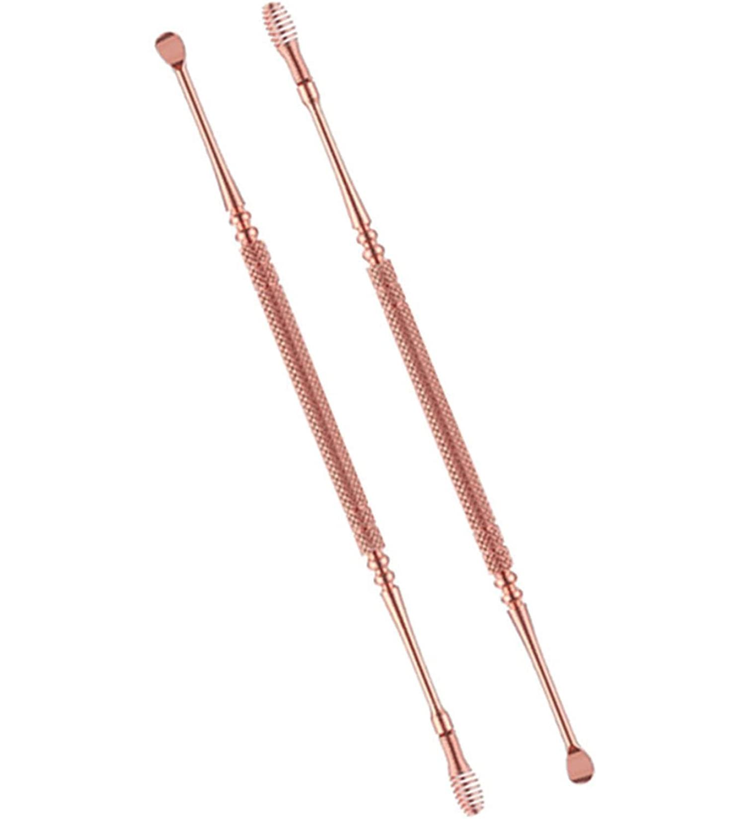 2 pcs Stainless Steel Spiral Earwax Removal Tool Set - Rose Gold | Ear Cleaning Kit for Gentle & Efficient Ear Wax Removal - Buy Online on GoSupps.com
