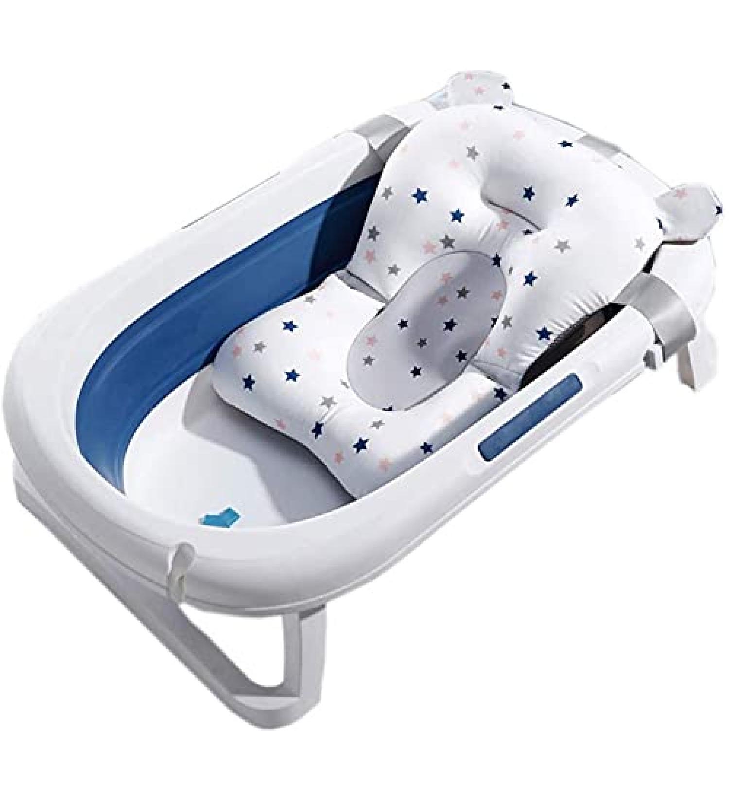 Non-Slip Baby Bath Pad with Adjustable Sling - White - Buy Online on GoSupps.com