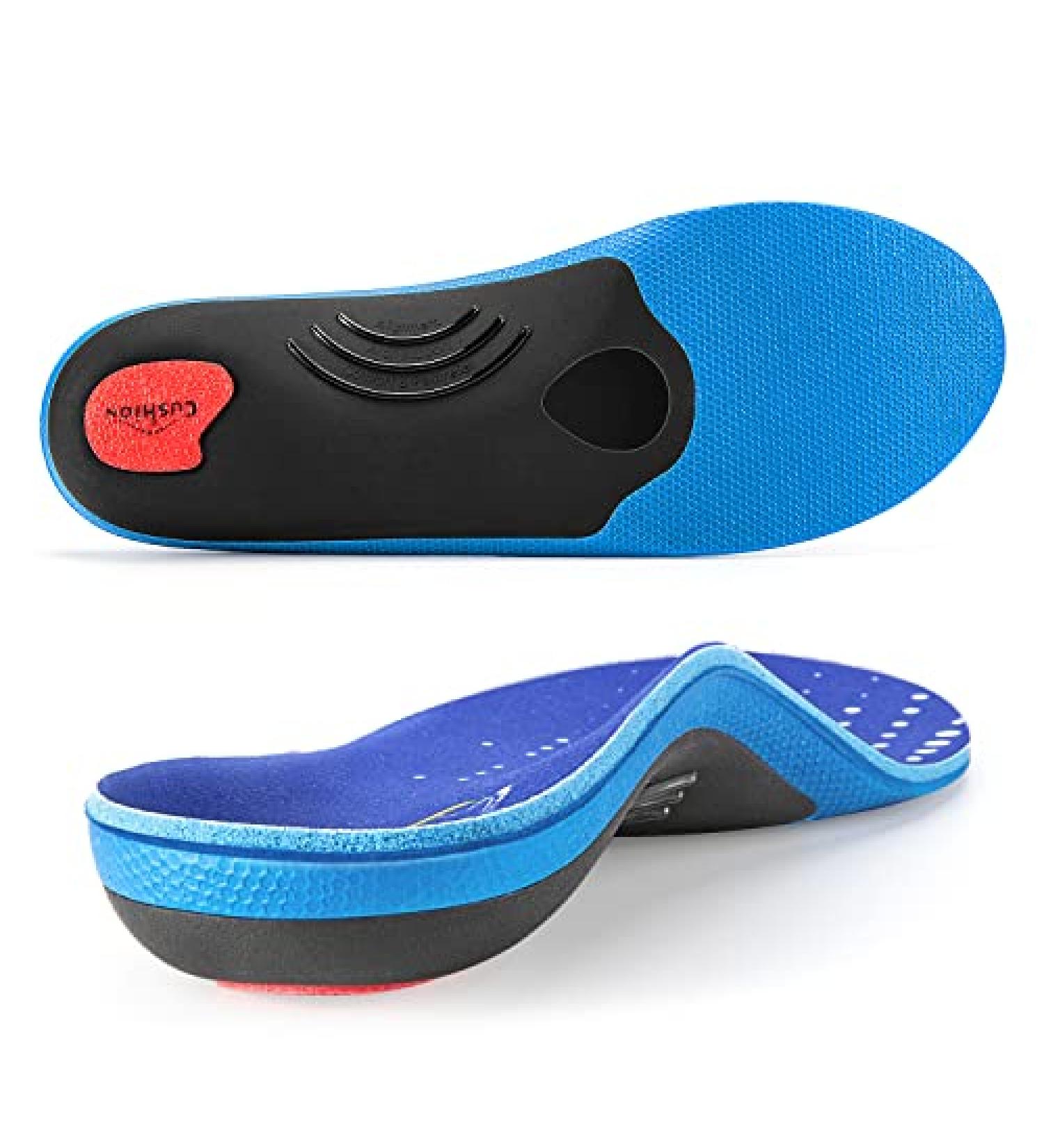 TOPSOLE (220+lbs) Standing All Day Support Insoles for Plantar Fasciitis & Pain Relief - Men's 6-6.5 / Women's 8-8.5 To227 (Blue) - Buy Online on GoSupps.com