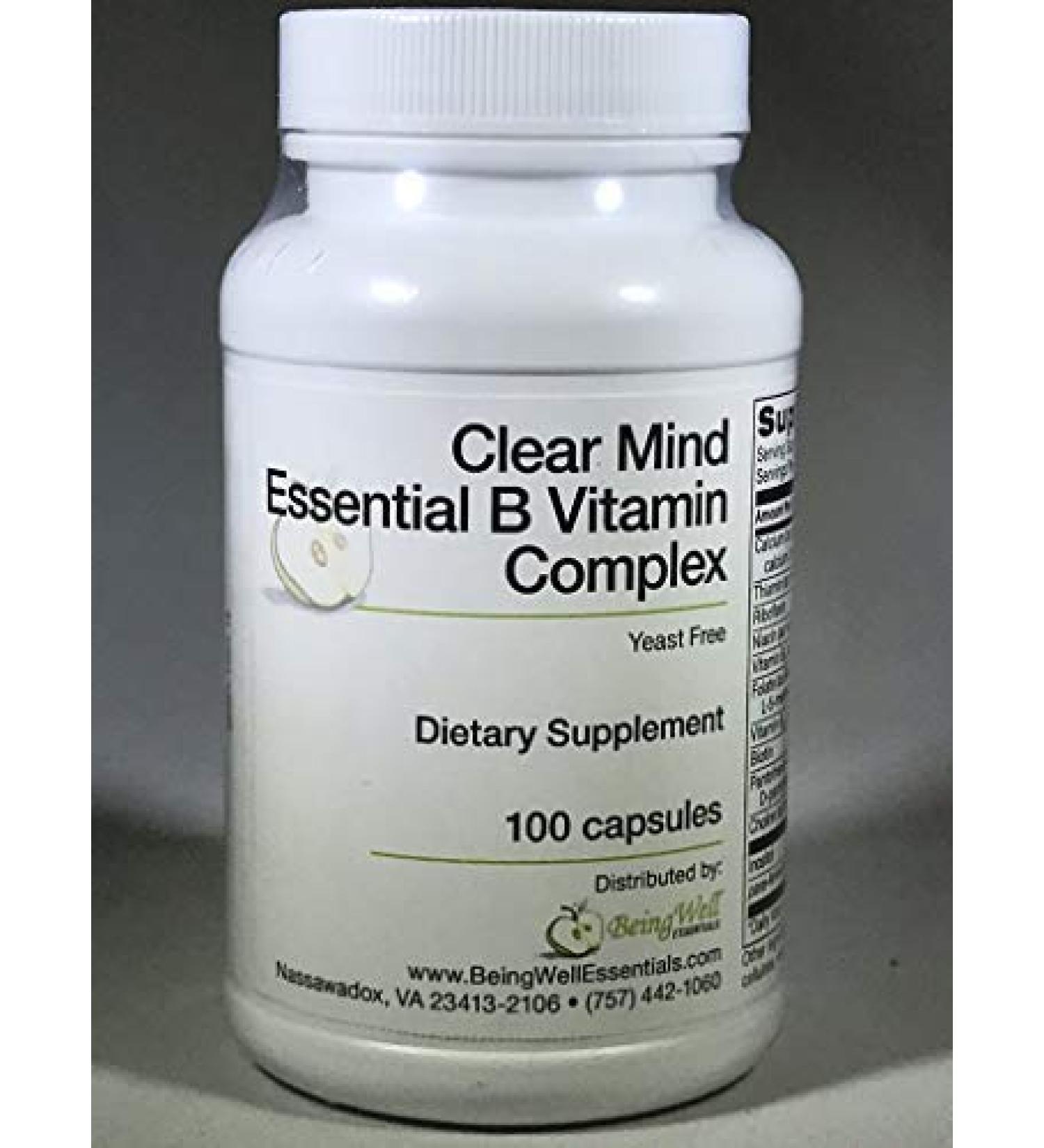 Clear Mind Essential B Vitamin Complex - Yeast Free | Boost Mental Clarity - Buy Online on GoSupps.com