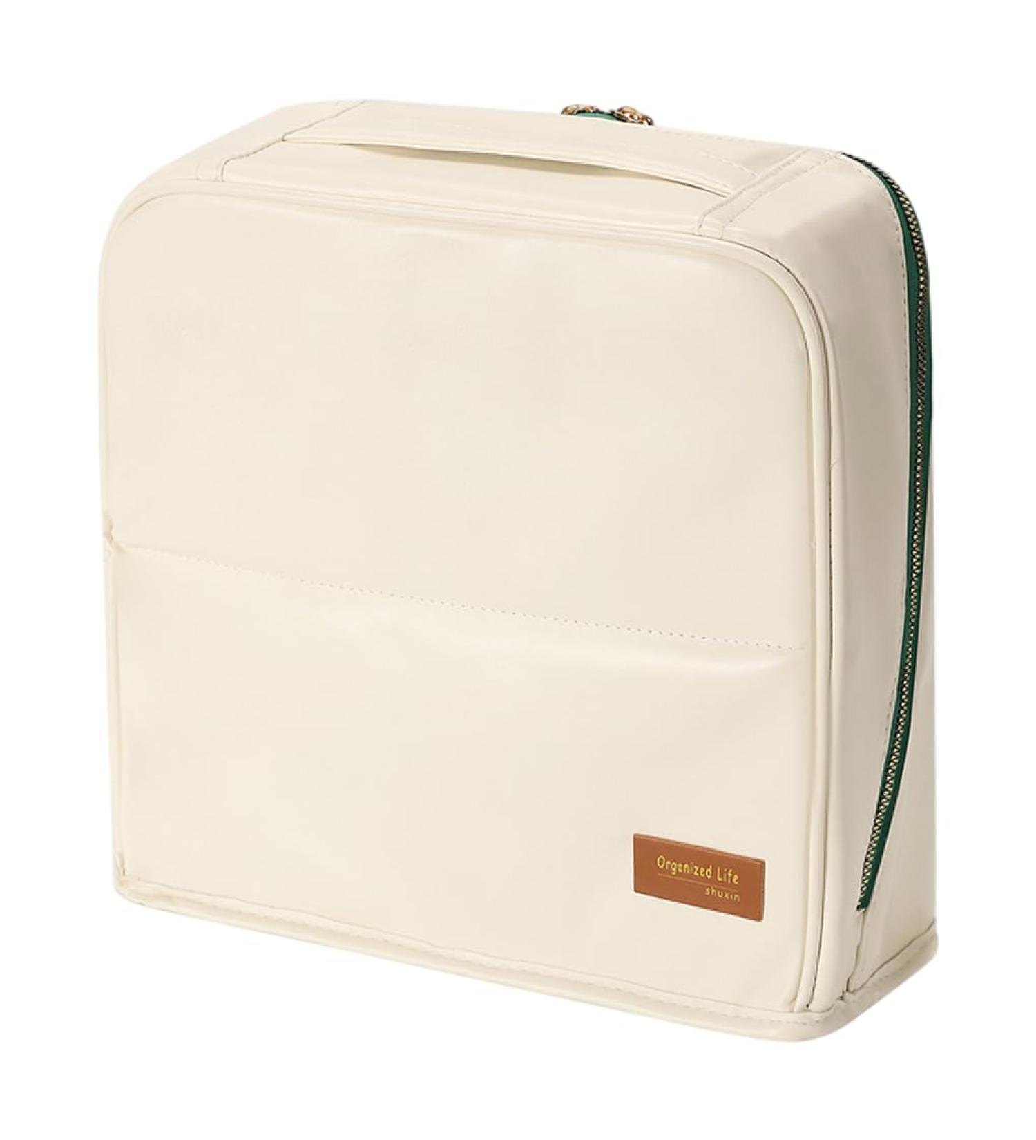 Trousse de Maquillage Debout de capacit Trousse Maquillage Debout avec Plusieurs Compartiments pour Organisateur Vertical en Cuir PU Voyage (Blanc) Blanche - Buy Online on GoSupps.com