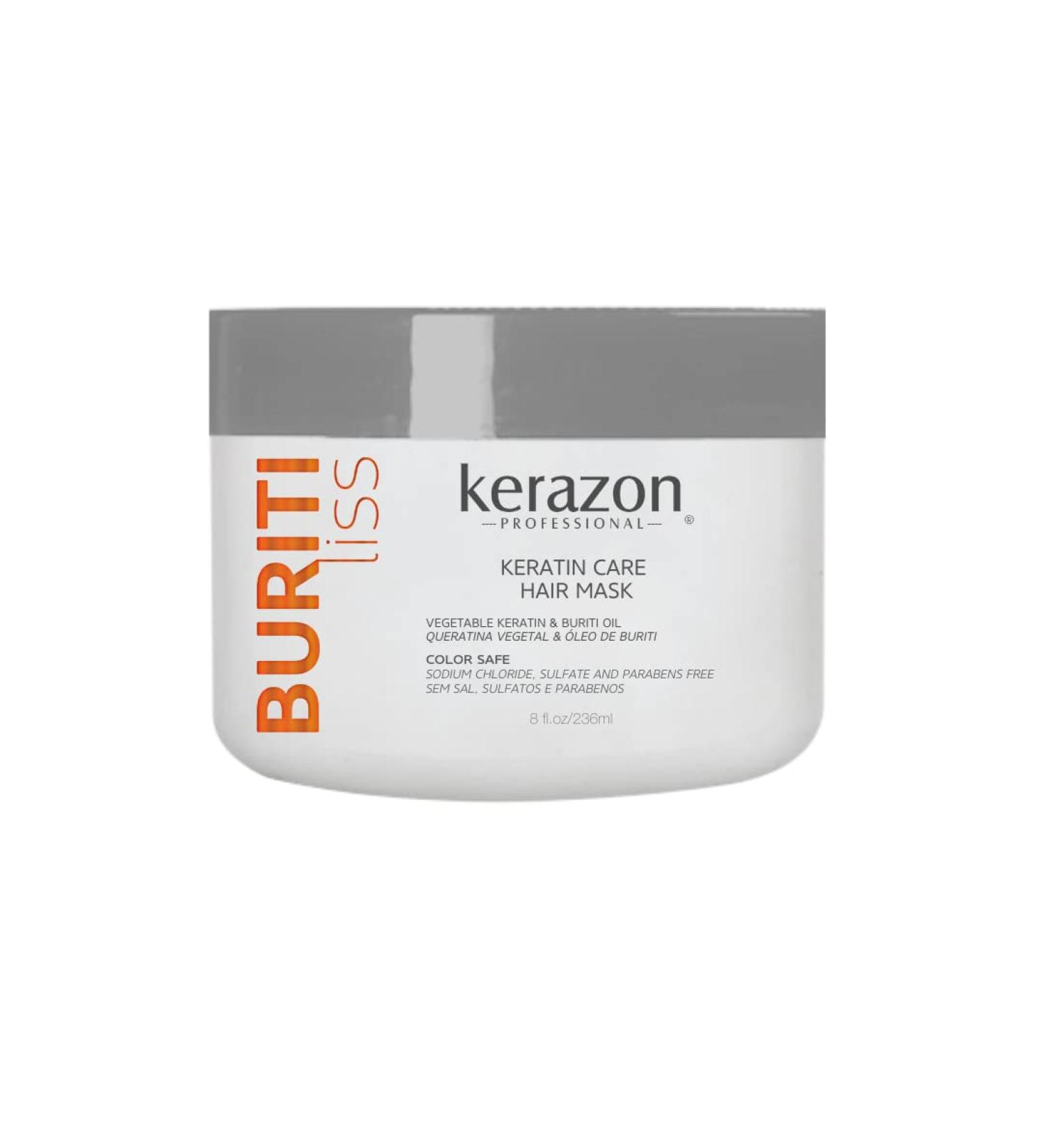 Keratin Care Anti Frizz Hair Mask - Deep Hydration for Dry Damaged Hair | Moisturizing Treatment with Buriti Liss - Buy Online on GoSupps.com