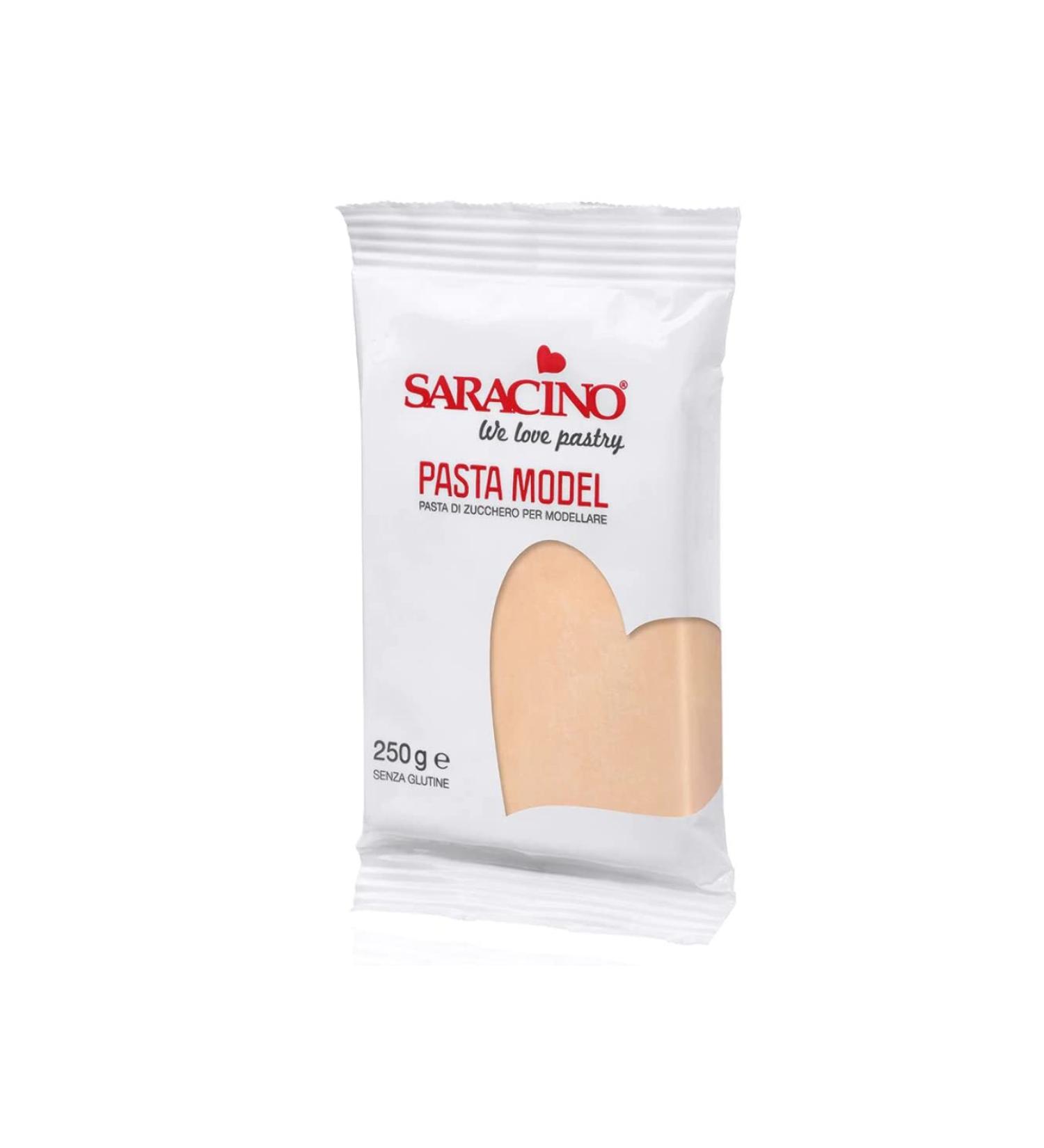 Saracino Sugar Paste Model Flesh-Colored Modelling Paste 250 g Gluten Free Made in Italy