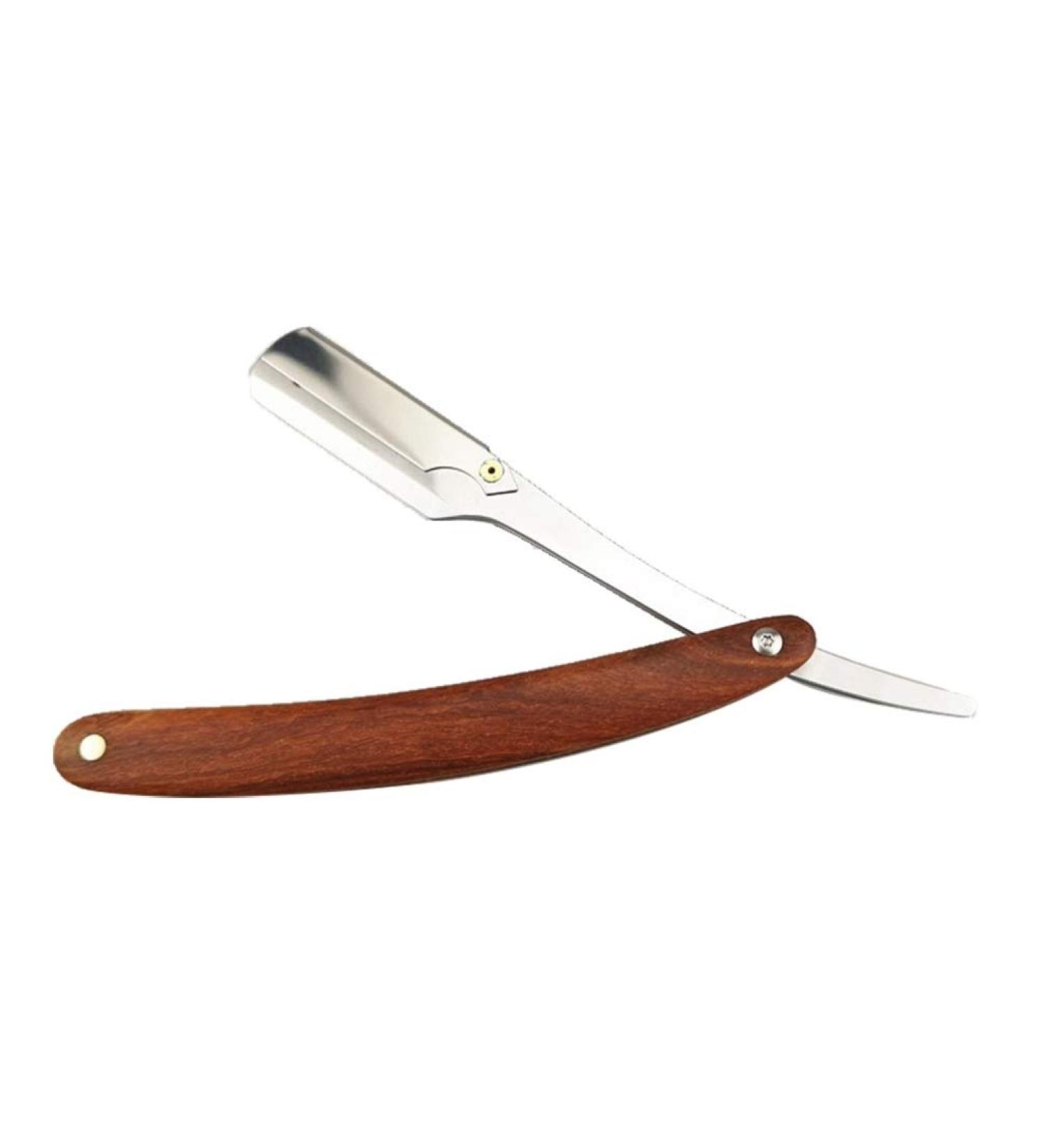 Nature Razor: Vintage Wooden Scales Manual Straight Edge Razor for Men - Safe Wet Shaving & Beard Grooming - Buy Online on GoSupps.com