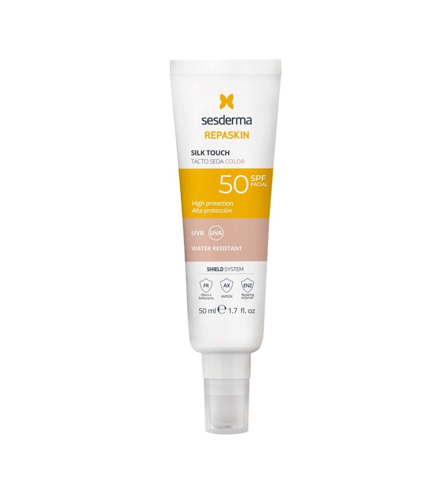 Fotoprotector Spf 50 Facial Tacto Seda Color 50 ml