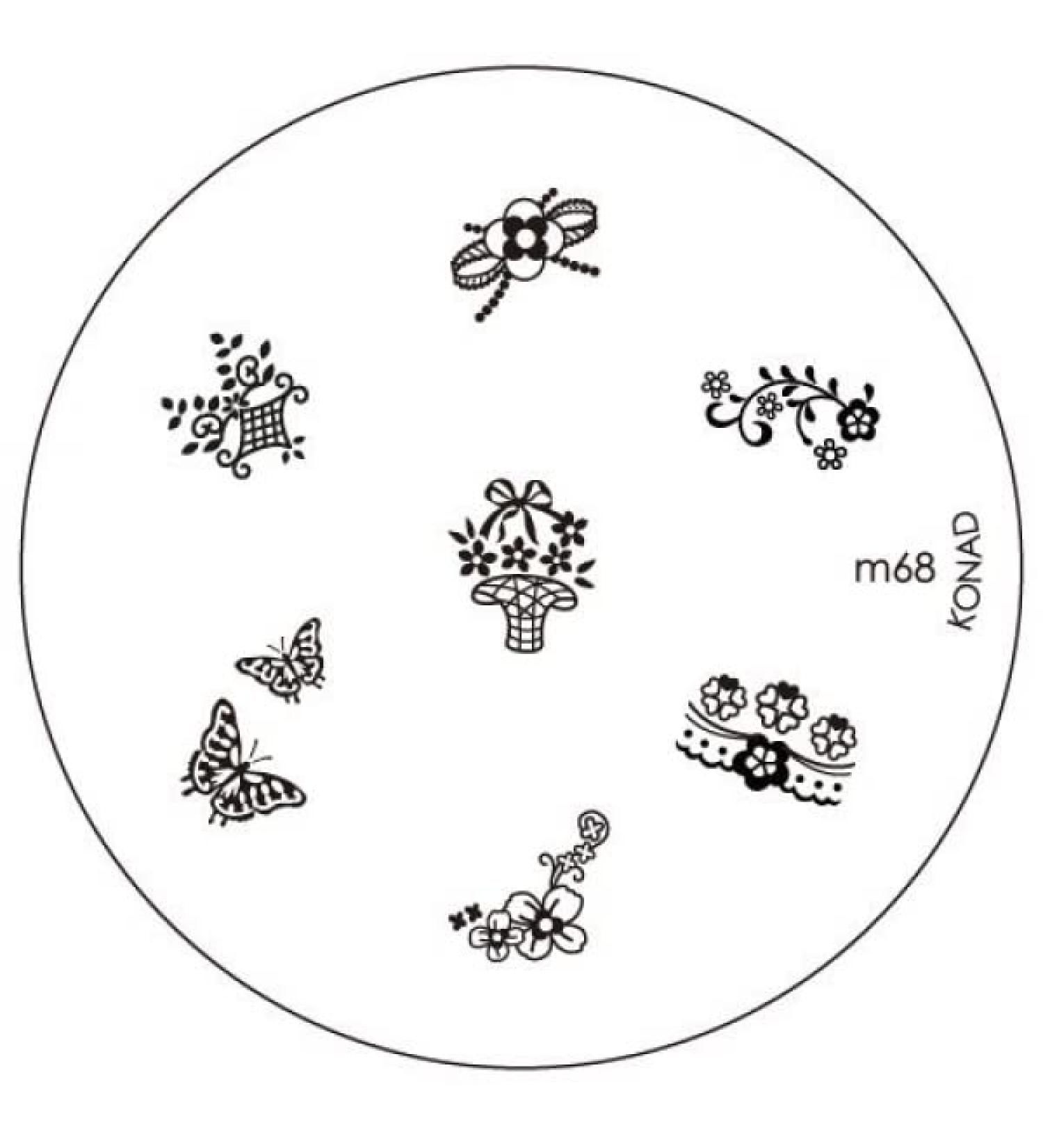 Konad stencil stamping stamping stencil M68