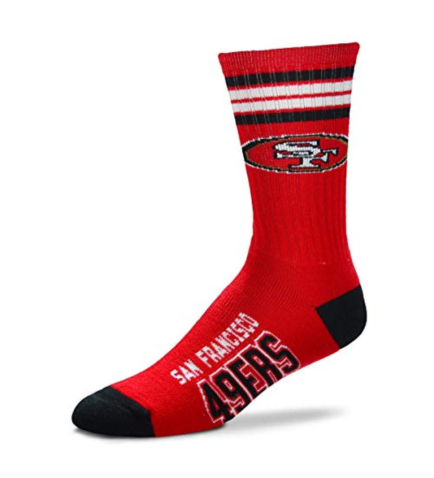 FBF Originals - NFL 4 Stripe Deuce Football Socks Mens Size X-Large 13-15 XL Multicolor