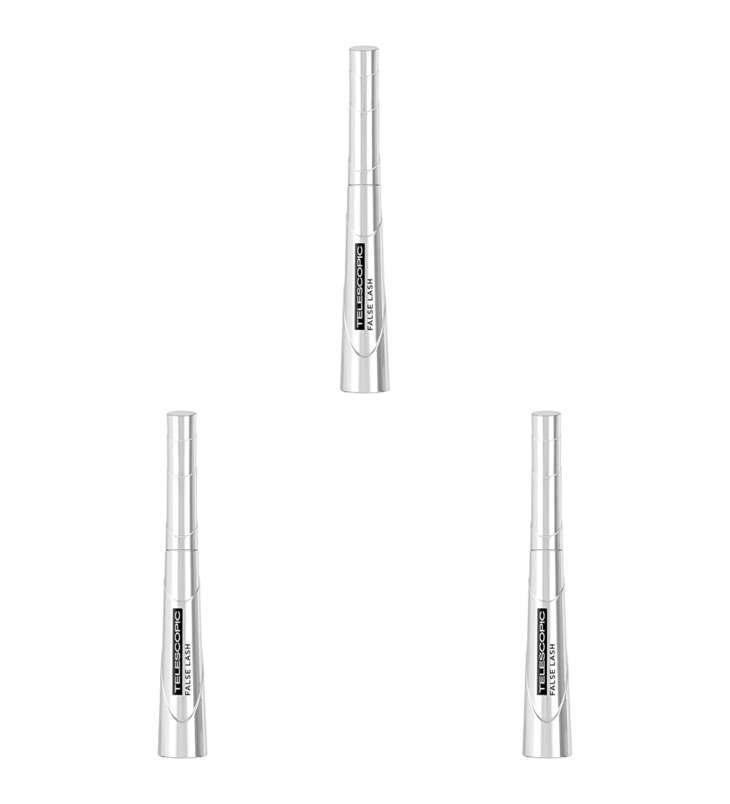 L'Or al Paris Mascara black mascara for false eyelash effects False Lash Telescopic No. 00 Black 1 x 9 ml (pack with 3) 9 ml (3 pack)