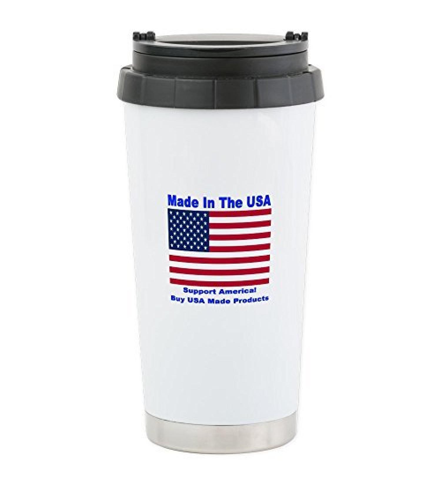 CafePress Made In The USA Stainless Steel Travel Mug Stainless Steel Travel Mug, Insulated 20 oz. Coffee Tumbler