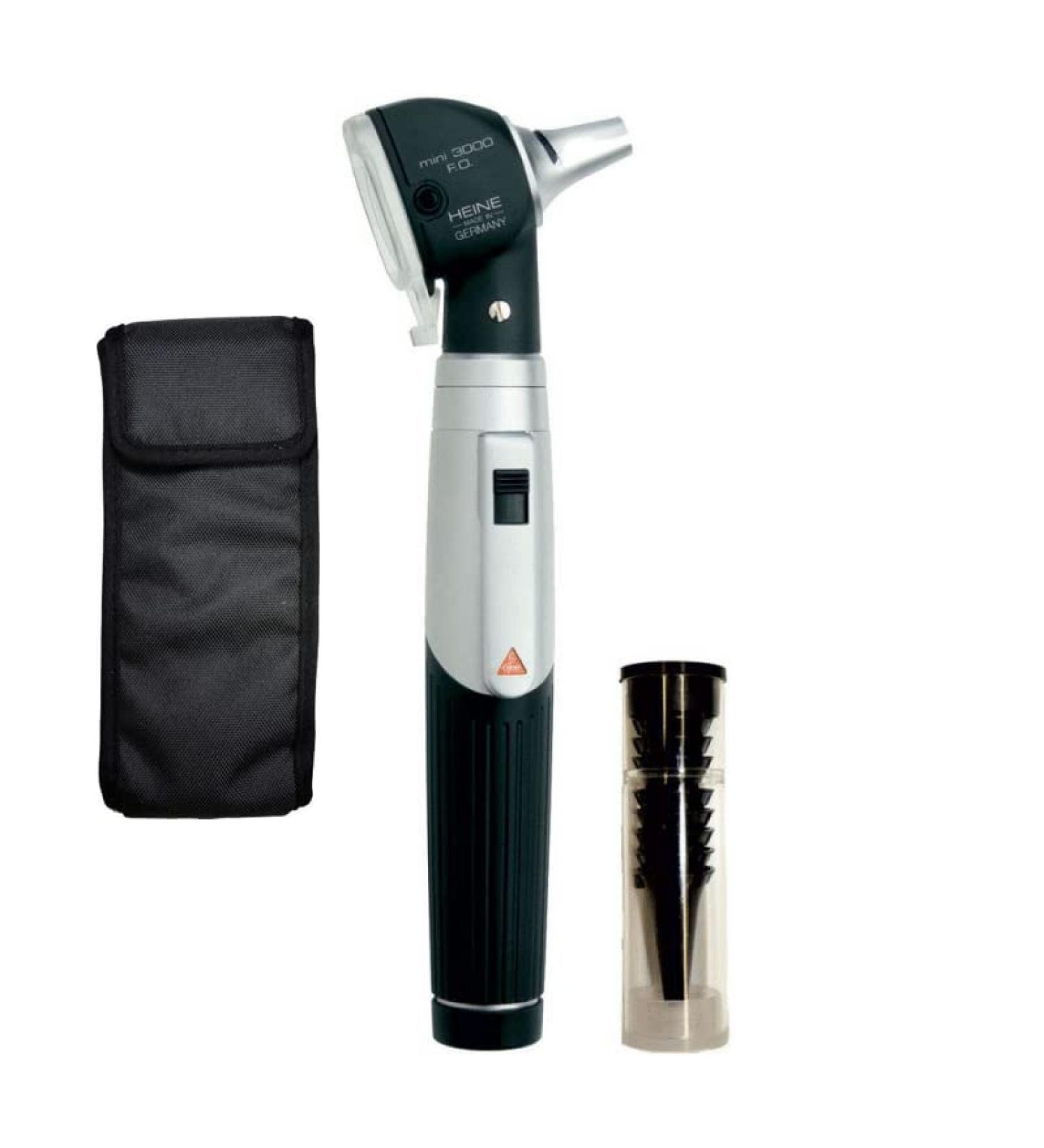 Heine Mini 3000 Otoscope with fiber optic FO - black + bag