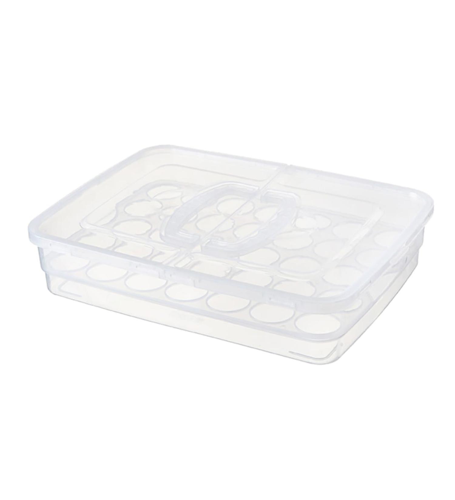 1 Pc Portable Egg Box Food Serving Tray Single Egg Holder Sealing Crisper Refrigerator re-usable - Buy Online on GoSupps.com