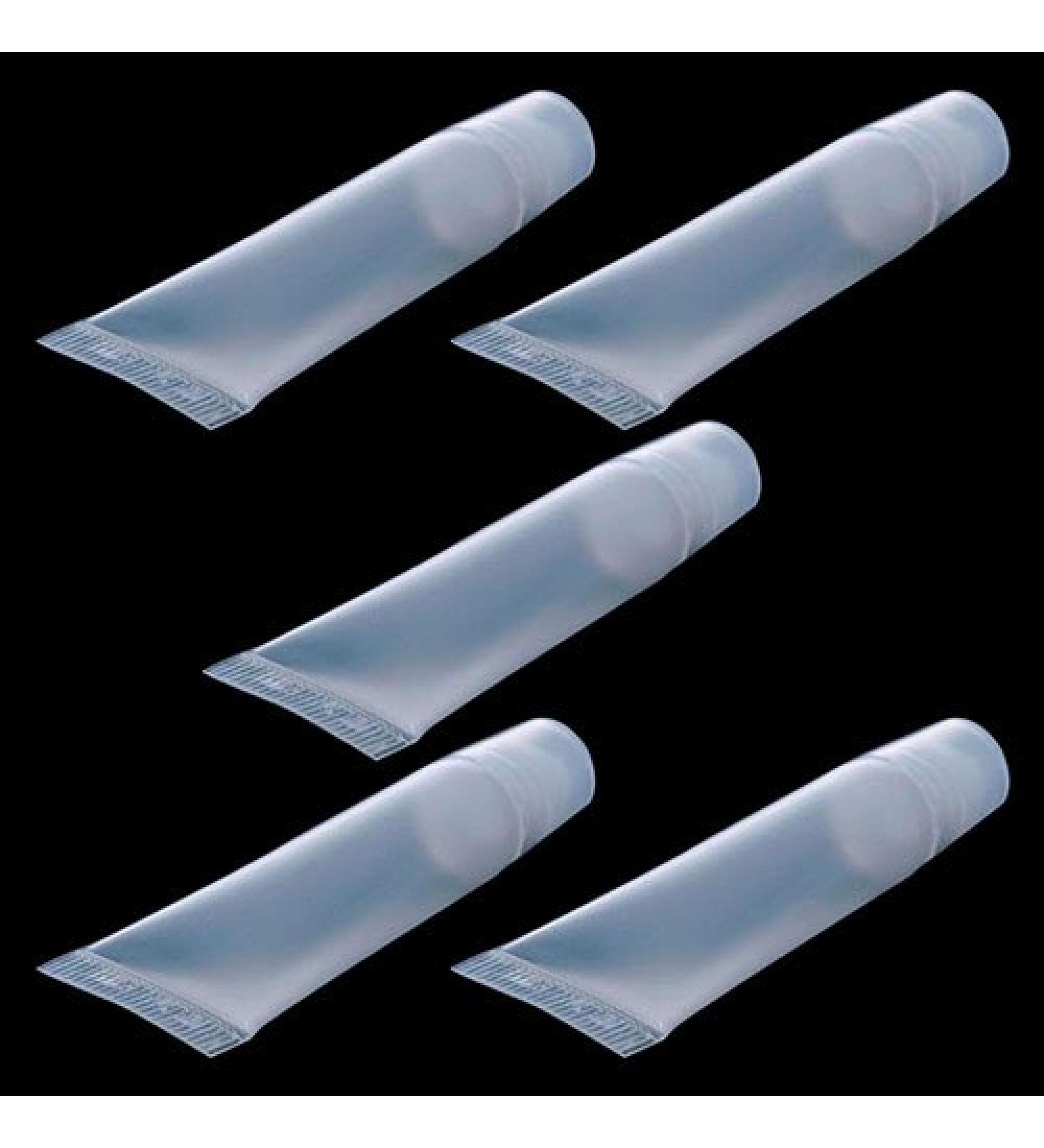 Bodhi200 5pcs 10ml Empty Refillable Lip Gloss Tubes - Clear Mini Cosmetic Containers for Travel & Storage - Buy Online on GoSupps.com