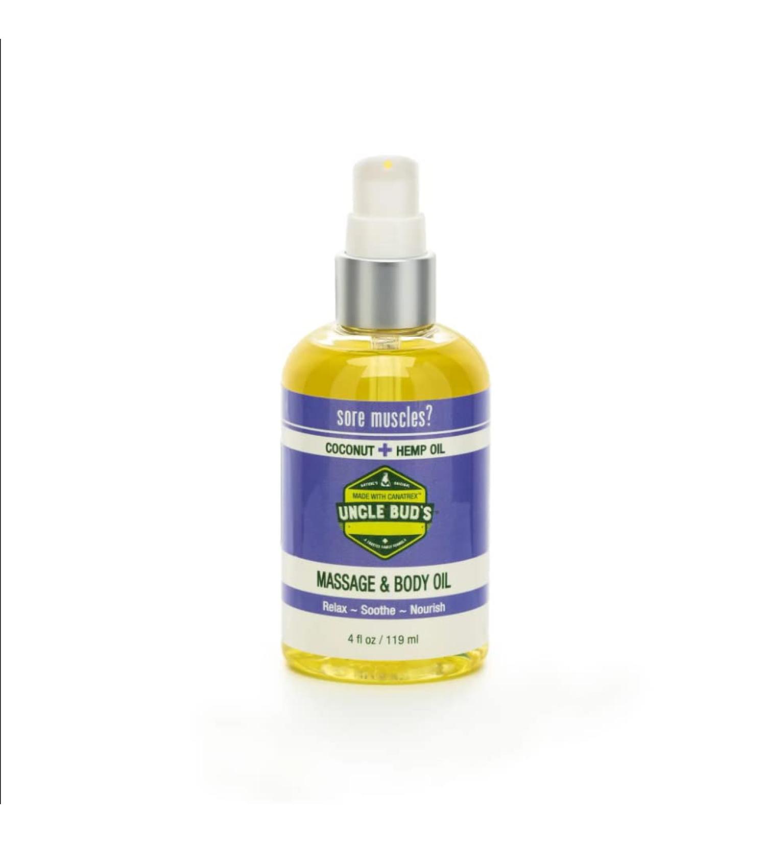 Massage Oil Coconut Hemp | for Relaxing Massage Body Oil and Moisturizing Skin