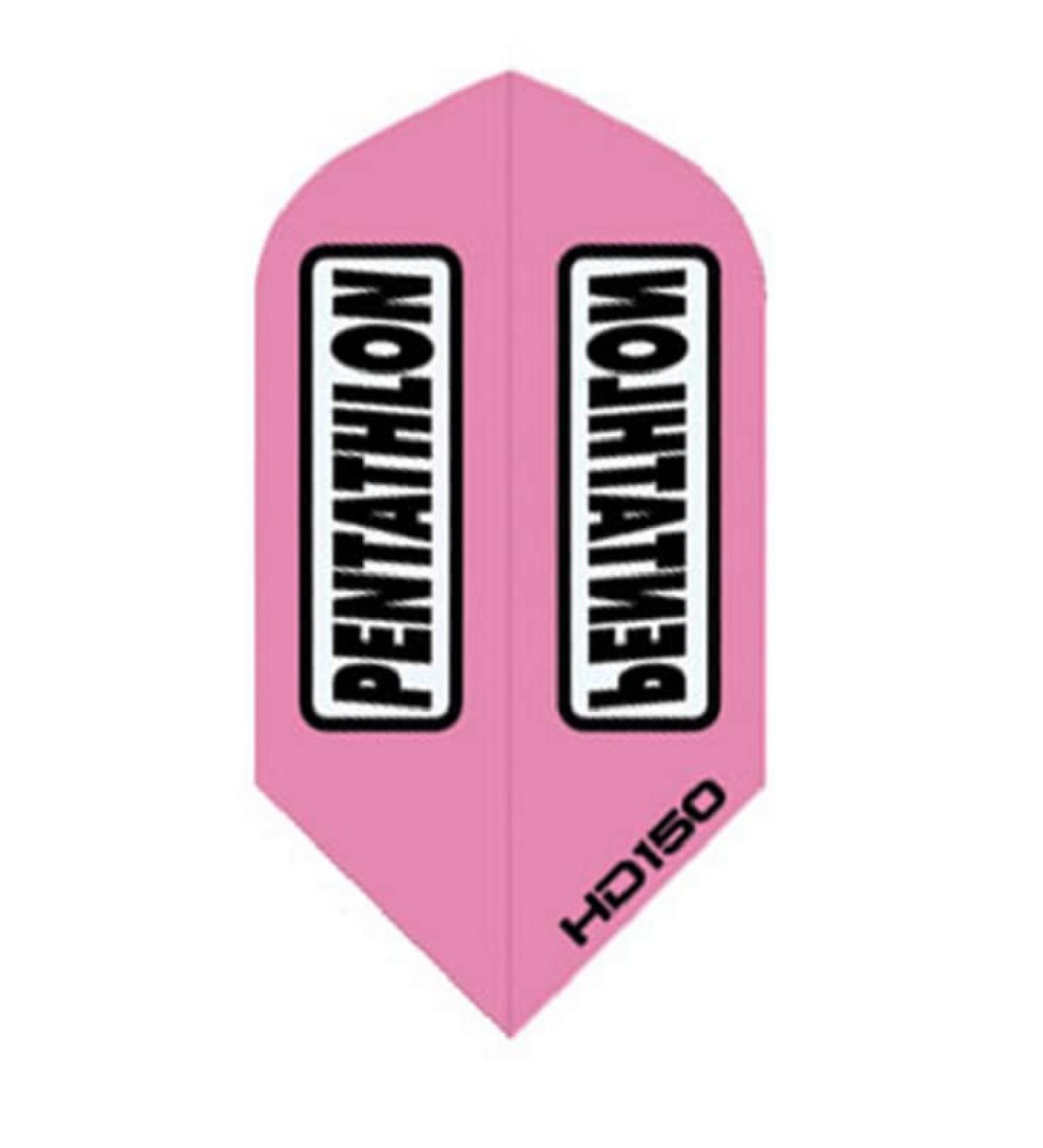 US Darts 3 Sets (9 Flights) Pentathlon HD150 Pink Slim Dart Flights - 150 Micron - Ex-Tough
