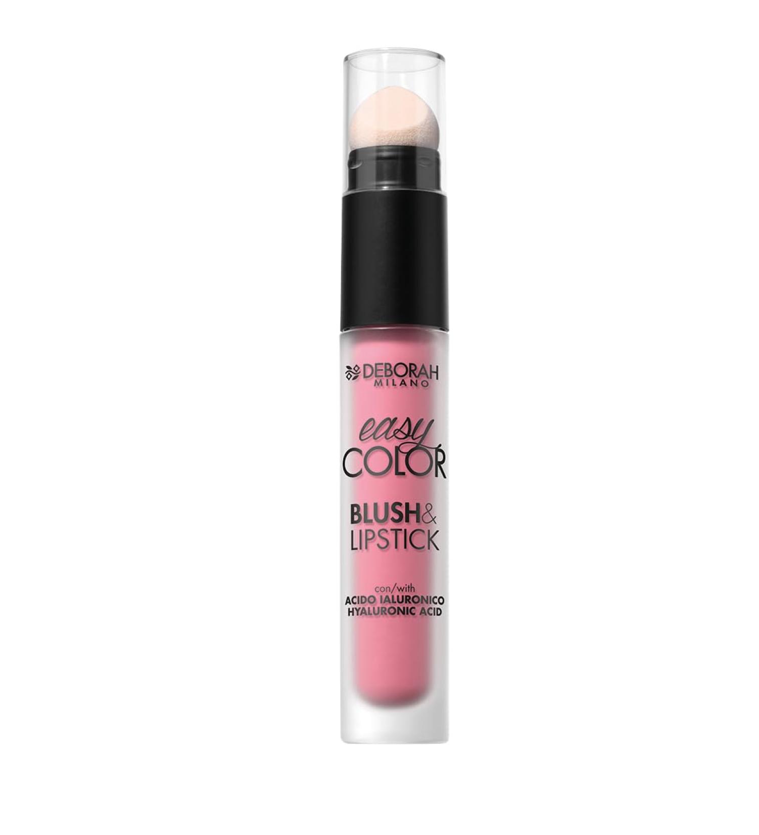  DEBORAH Deborah Milano Easy Color 02 Cold Rose Blush & Lipstick with Hyaluronic Acid and Sweet Almond Oil Intense and Long-Lasting Colour on Cheeks and Lips 30 ml - Buy Online on GoSupps.com
