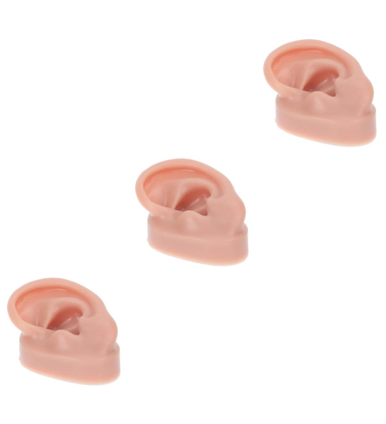 Beavorty 3 Pcs Human Ear Model Set | Silicone Ear Models for Studs | Simulation Piercing Ear Display Prop 6.5x3.5cm (Coffee, 3pcs) - Buy Online on GoSupps.com
