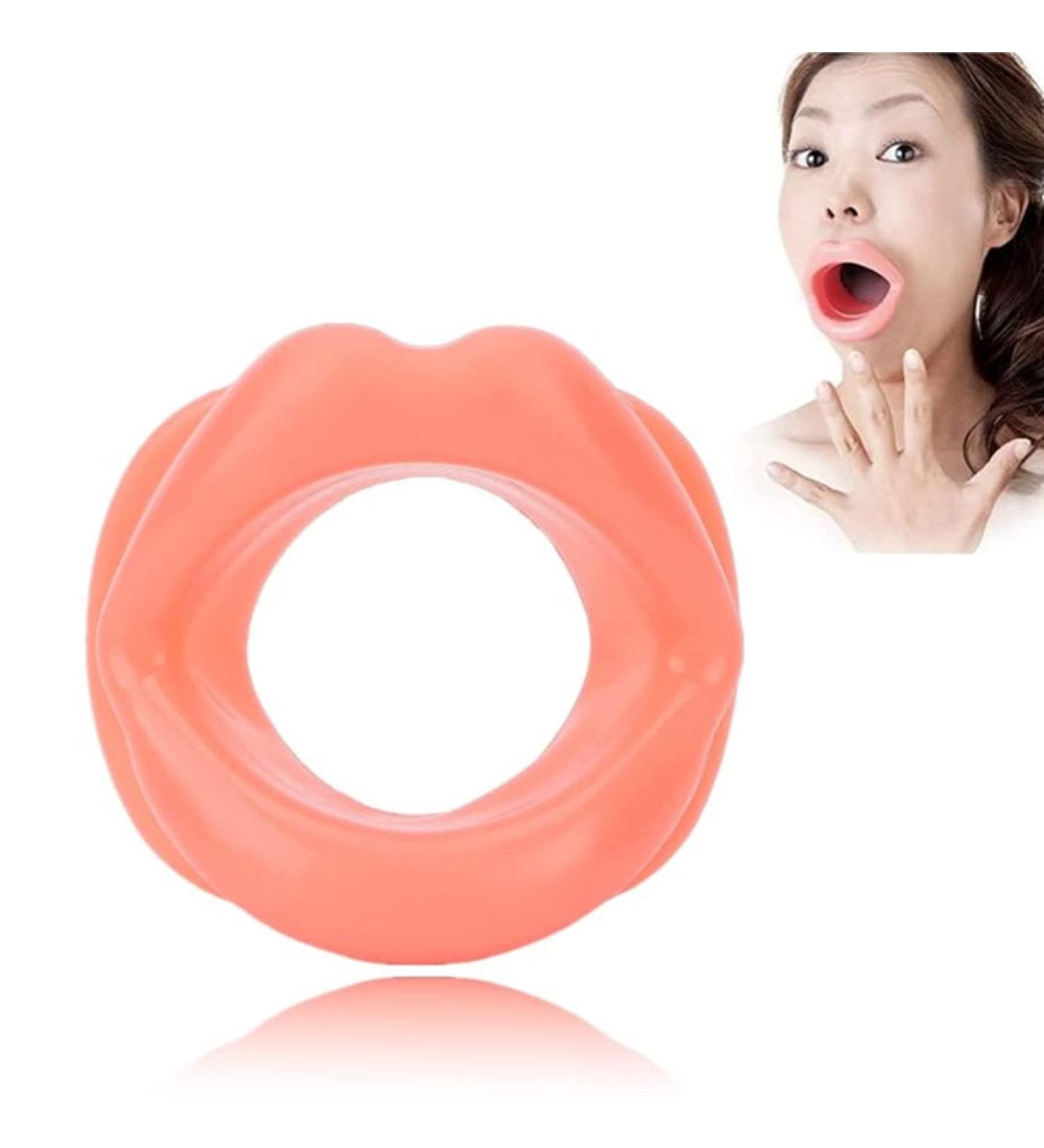 Oral Muscle Massage Tool - Silicone Face Slimming & Lip Trainer | Enhance Smile & Lift Lips - Red - Buy Online on GoSupps.com