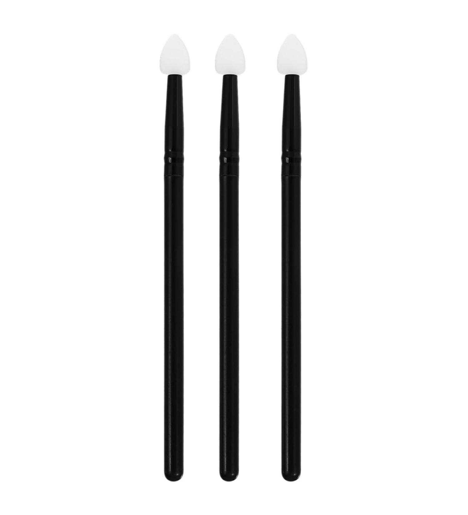Baluue 3pcs Makeup Brush Eyeshadow Brush Eyeshadow Sponge Brush Makeup Applicator Plastic Handle Black - Buy Online on GoSupps.com