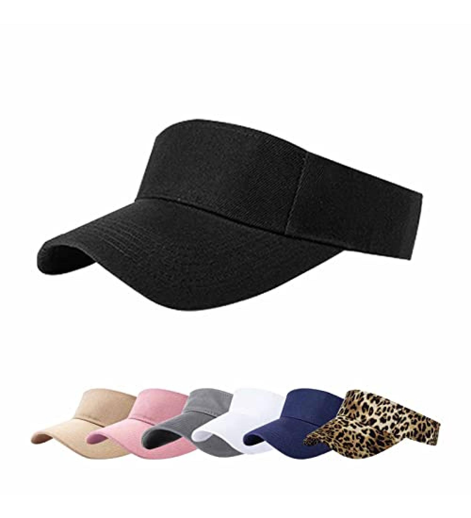 AZJ Adjustable UV Protection Sun Visor Hat for Women and Men - Black - Buy Online on GoSupps.com