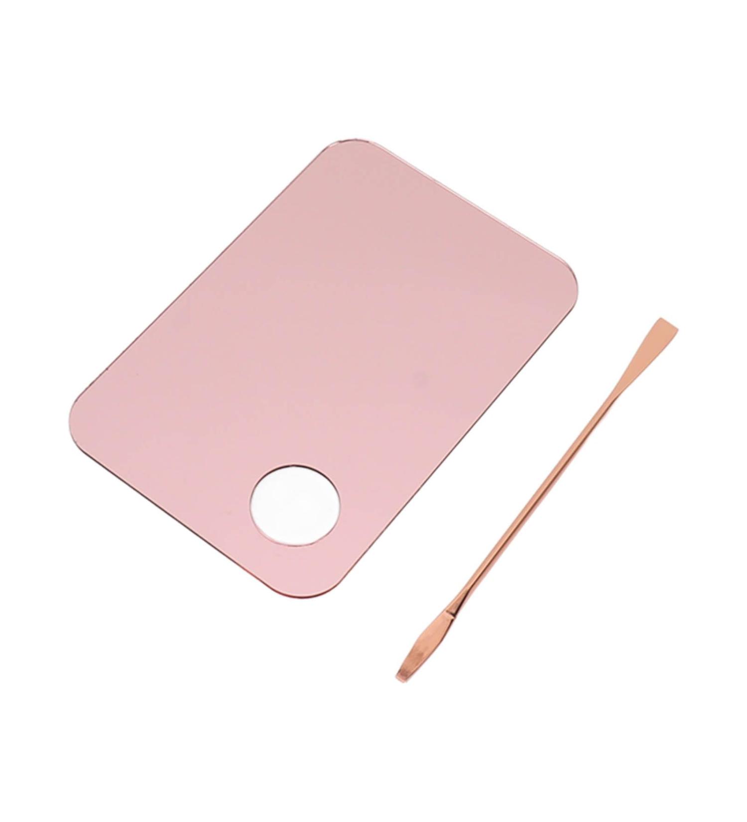 Buy Makeup Palette - Stainless Steel Mixing Plate with Spatula for Nail Art & Cosmetics | International Shipping - Buy Online on GoSupps.com