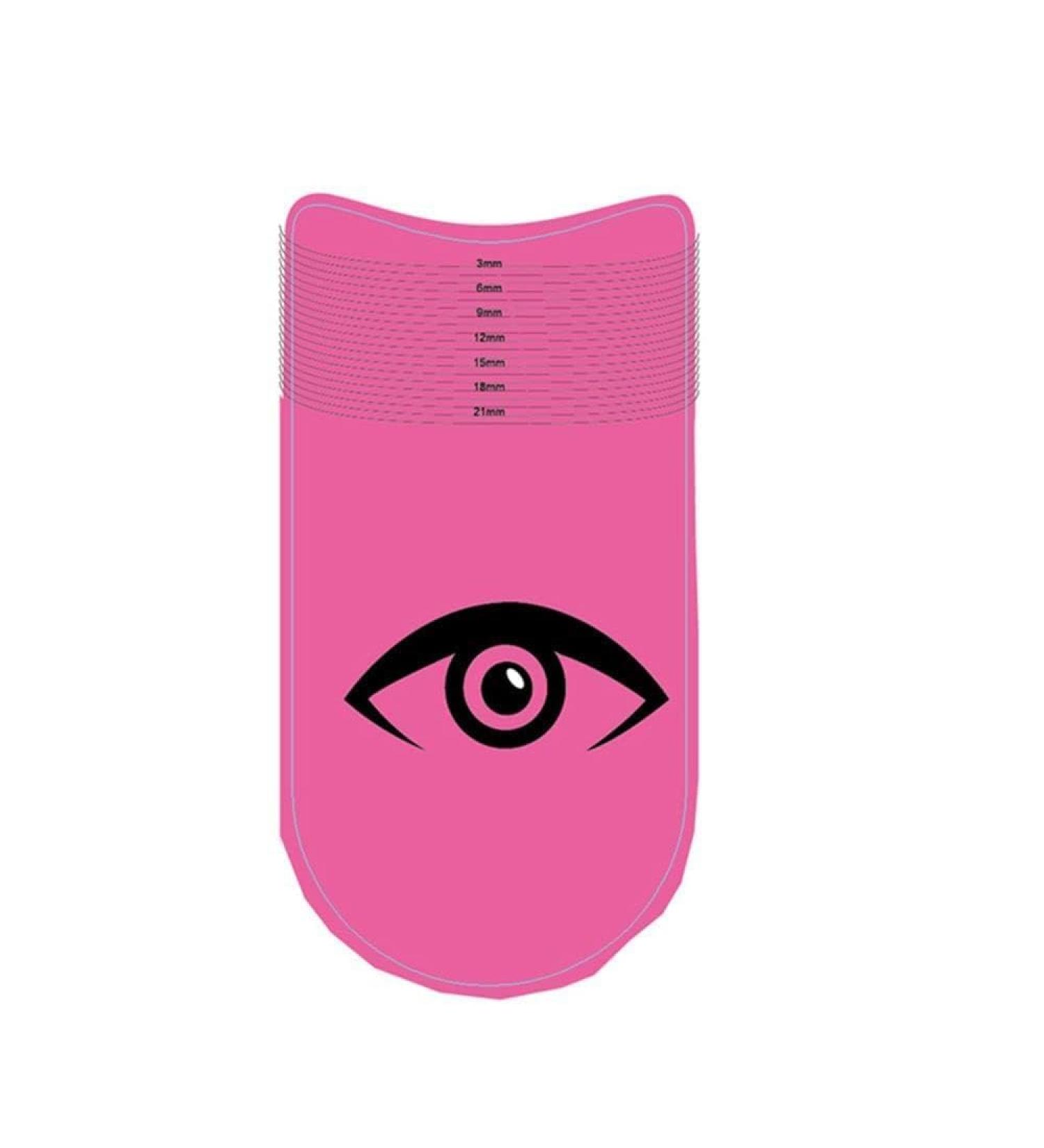 Pink Eyelash Ruler | Precision Eyelash Measuring Tool | Durable Beauty Stencils for Perfect Curling & Symmetry - Buy Online on GoSupps.com