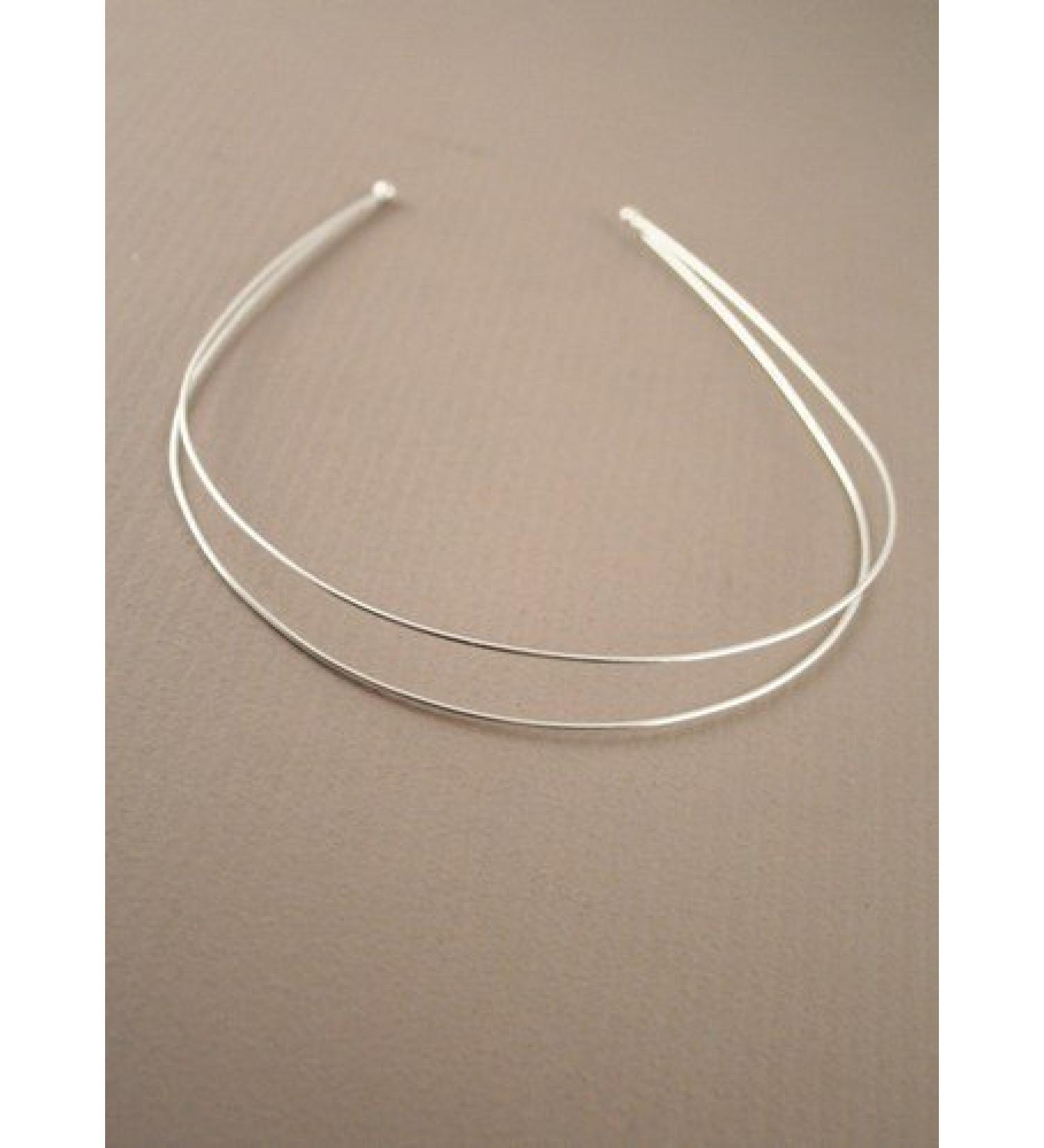 Gold Double Row Wire Alice Hair Band Headband Tiara Wedding Bridal