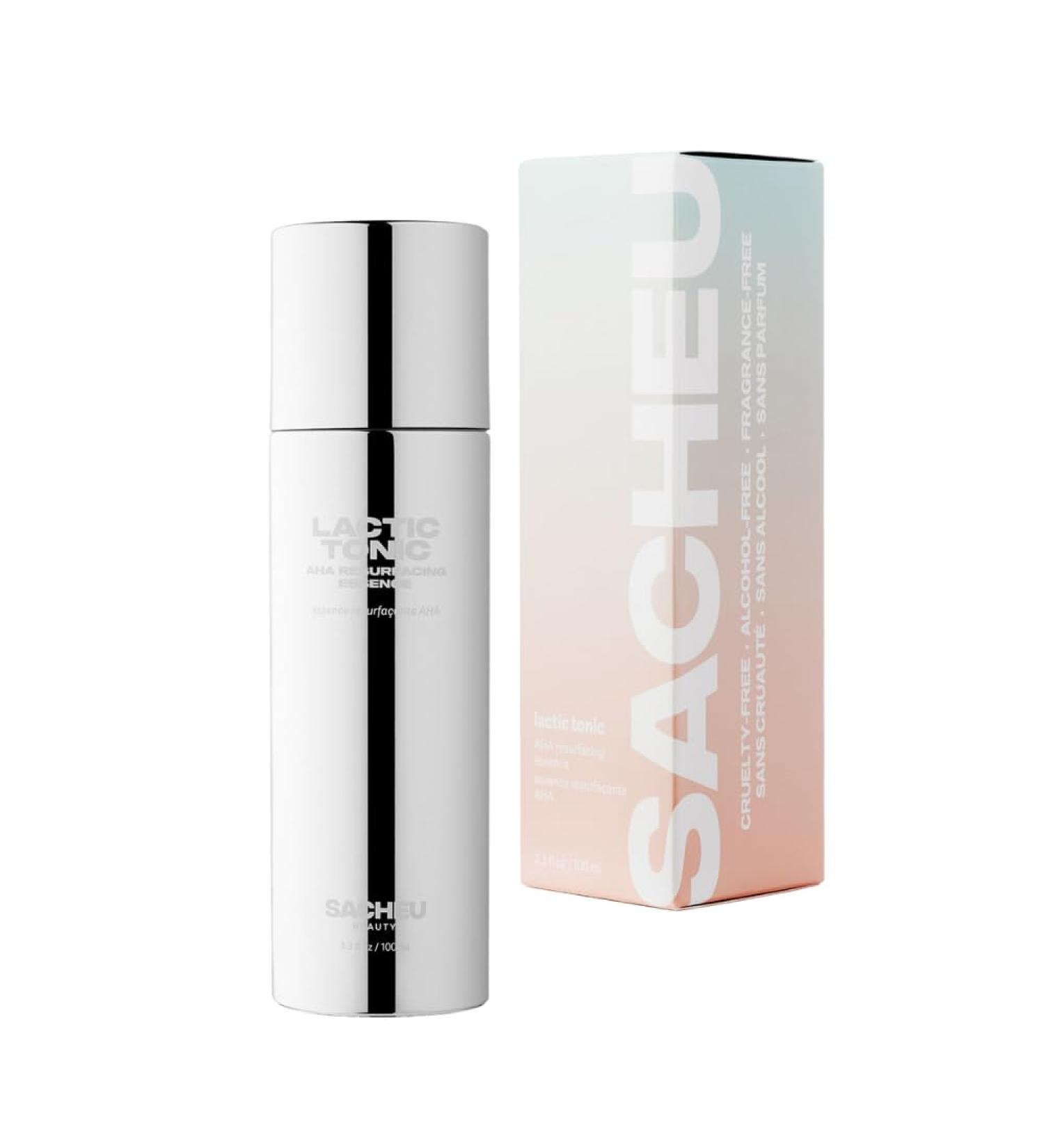 SACHEU Lactic Tonic AHA Resurfacing Essence - Exfoliating Toner with Hyaluronic Acid | Even Skin Tone & Texture | Cruelty Free & Fragrance Free - 3.3 Fl Oz - Buy Online on GoSupps.com