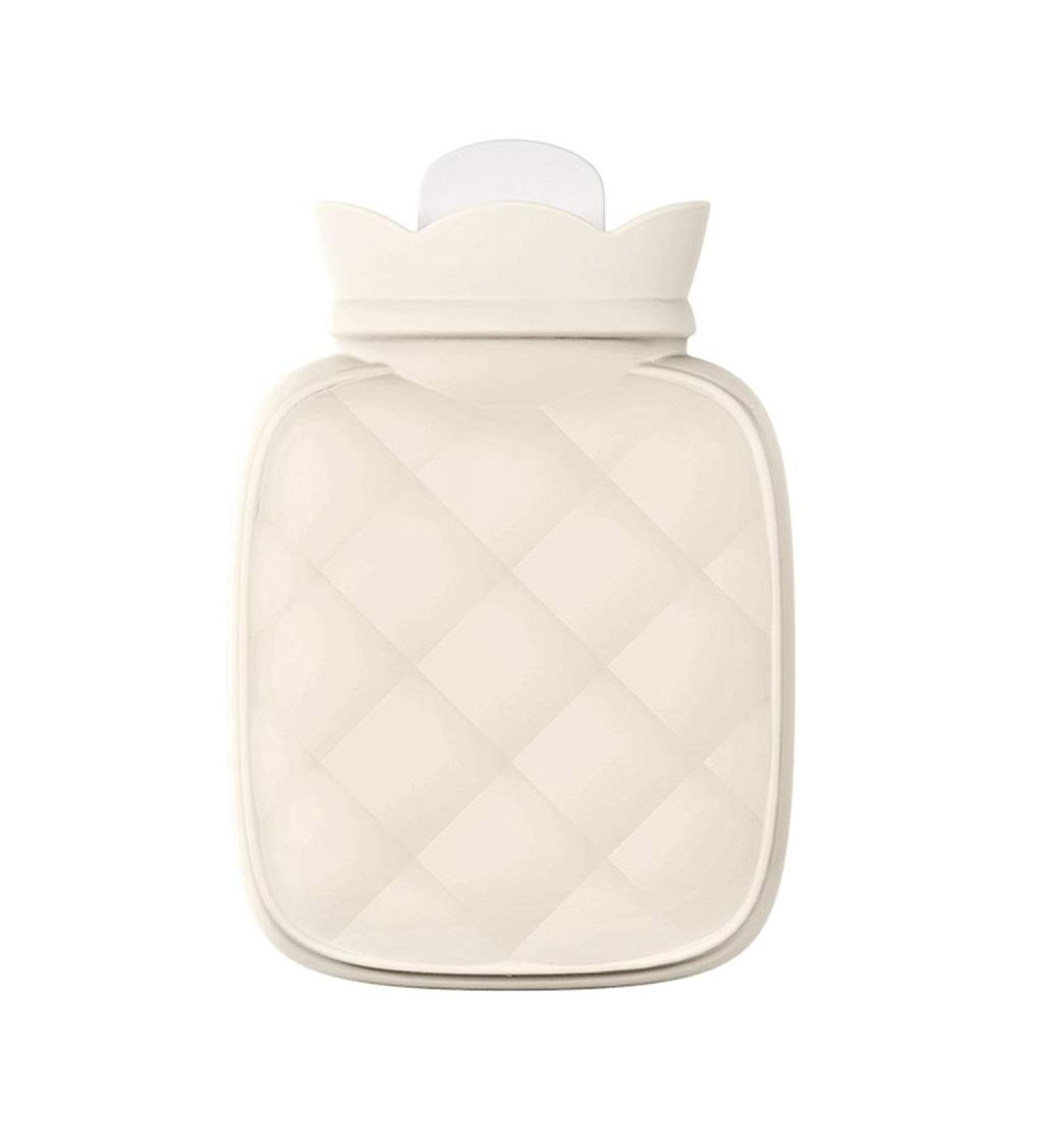 Dlandz Mini Hot Water Bottle 350ml Beige Hand & Foot Warmer | Perfect for Belly Comfort | International Shipping - Buy Online on GoSupps.com
