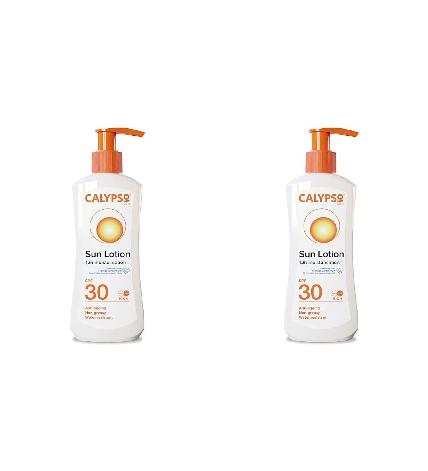 Calypso Sun Lotion SPF30 12 hours Moisturisation Anti Ageing Water Resistant 200ml (Pack of 2) 200 ml (Pack of 2) SPF 30 - Buy Online on GoSupps.com