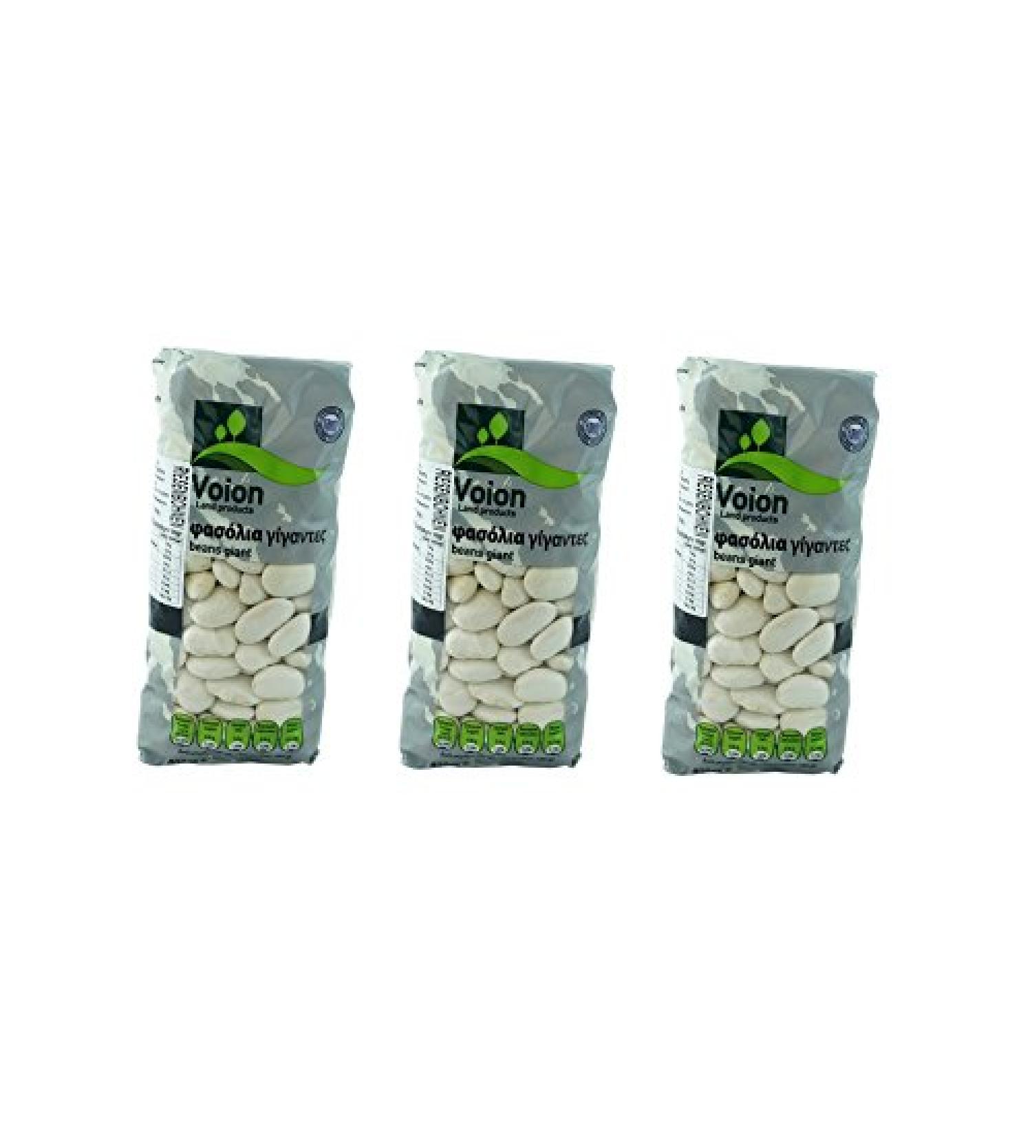 3x 400g white giant beans VOION 1.2 kg Greek elephant beans Gigantes + 10 ml sample sachets olive oil