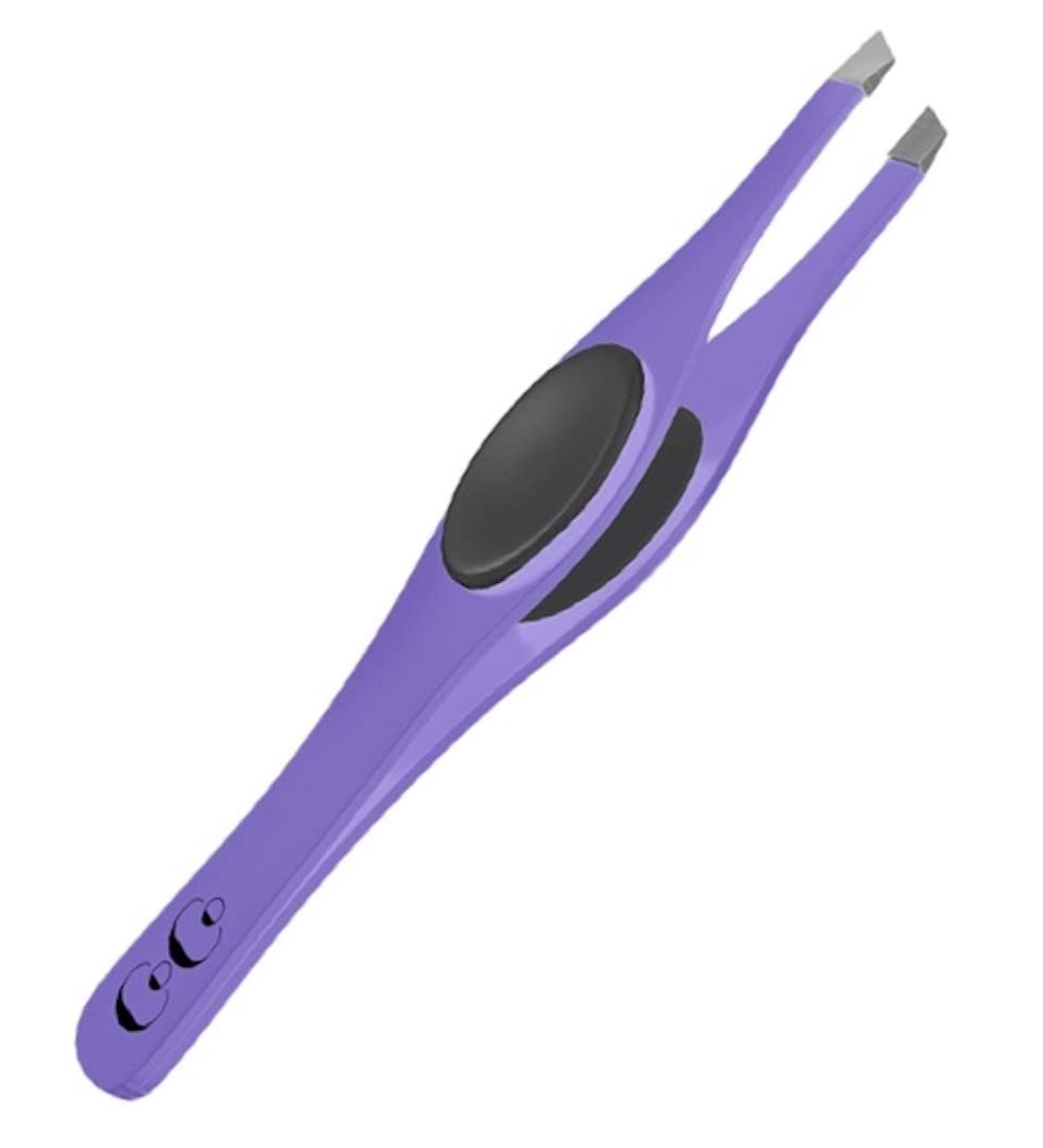 Cocos Precision Eyebrow Tweezers - Medical Grade Stainless Steel, Sharp Slanted Tip, Non-Slip Grip - 1 Pack Purple for Men & Women - Buy Online on GoSupps.com