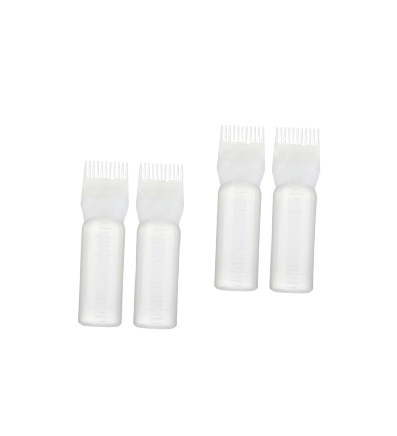 Healeved 4 pi ces Bouteille Applicateur de Capillaire Flacon de Coloration pour Salon Bouteille de Rin age Outil de Coiffeur Blanc - Buy Online on GoSupps.com