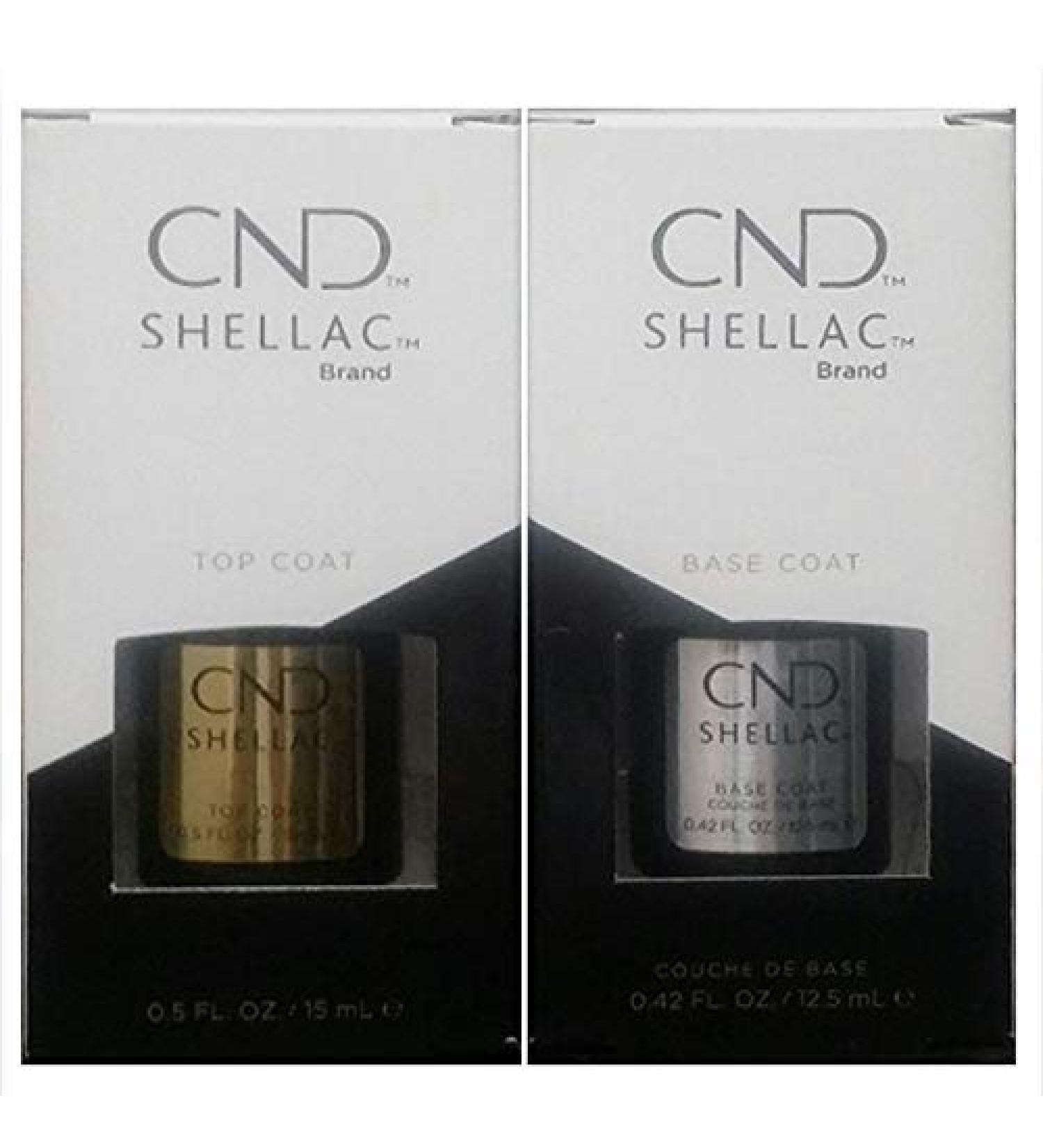 Shellac CND Powder Polish Top + Base Coat - 12.5ml Large Size UV3 Gel