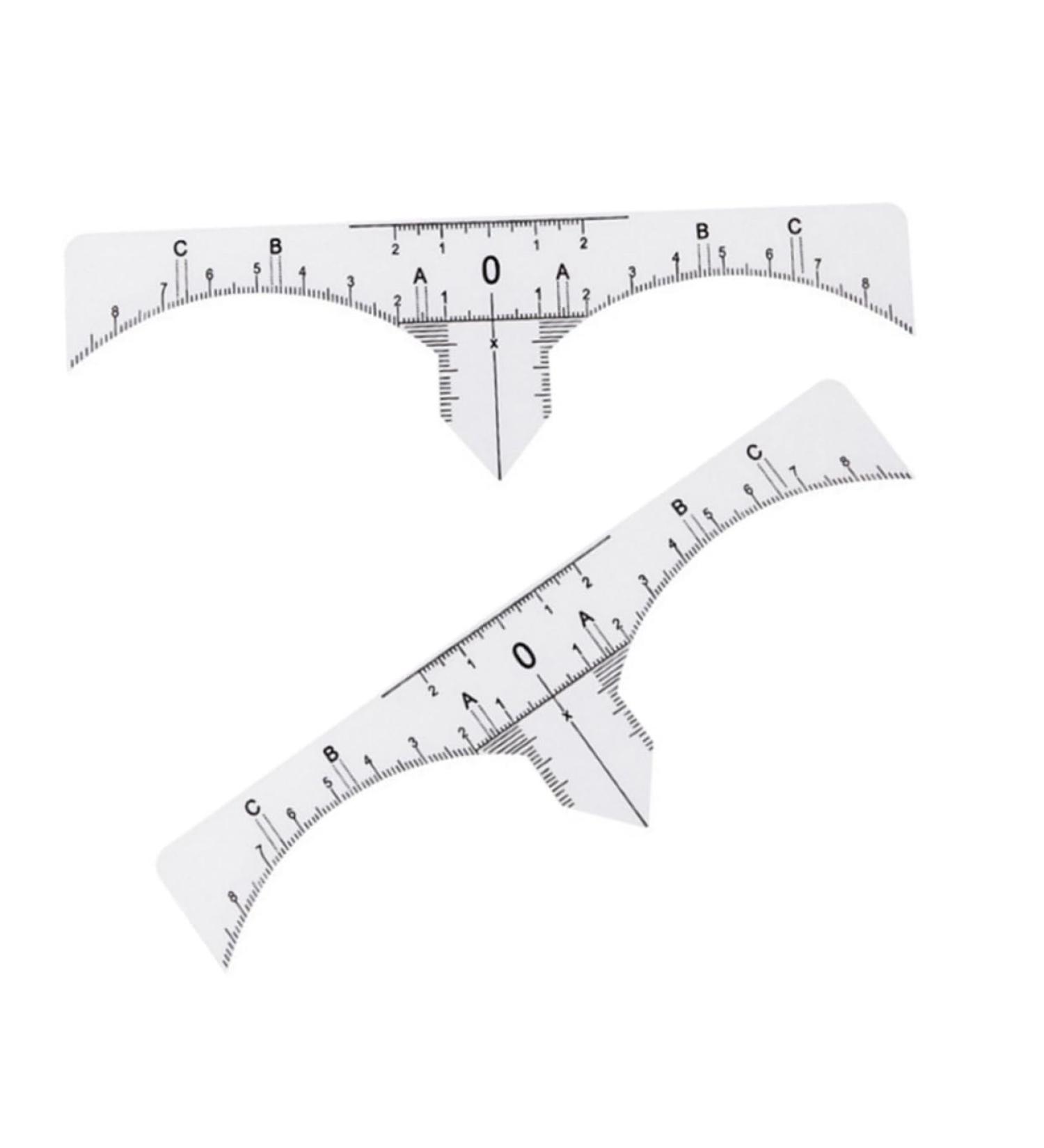 Mikinona Scale Ruler 10pcs Set Makeup Ruler Microblading Eyebrow Ruler Eyebrow Guide Measure Tool Stickers Make up Makeup Gadgets - Buy Online on GoSupps.com