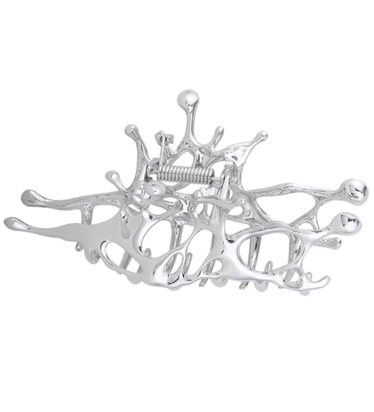 Irregular Hair Claw Clips Cute Hairpin Alloy Material Hair Clip Hair Accessories Fashion Hair Barrette for Women Girls Silver - Buy Online on GoSupps.com