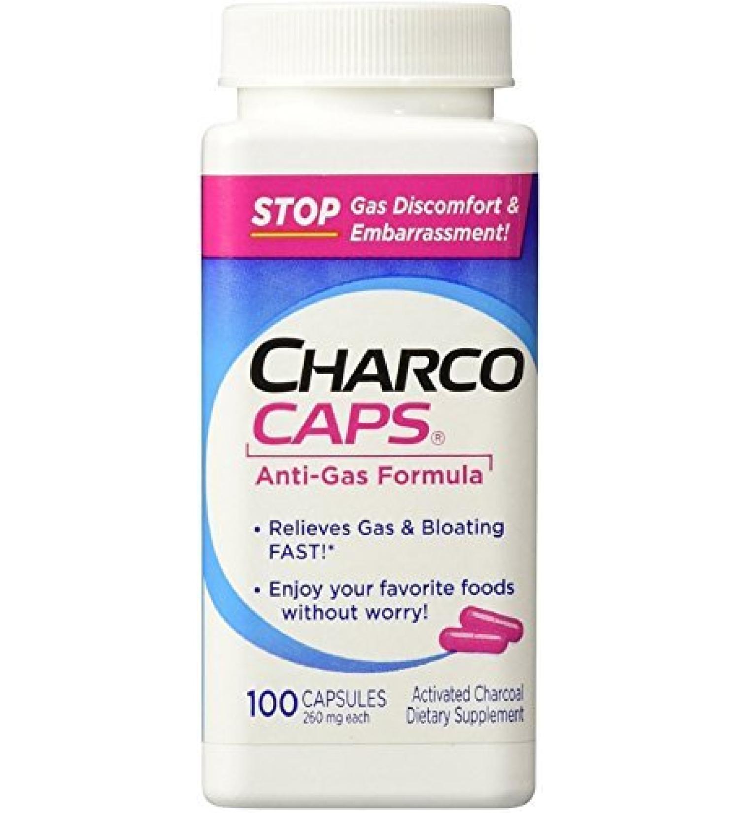 CharcoCaps Anti-Gas Formula Capsules 100 ea by Charcocaps