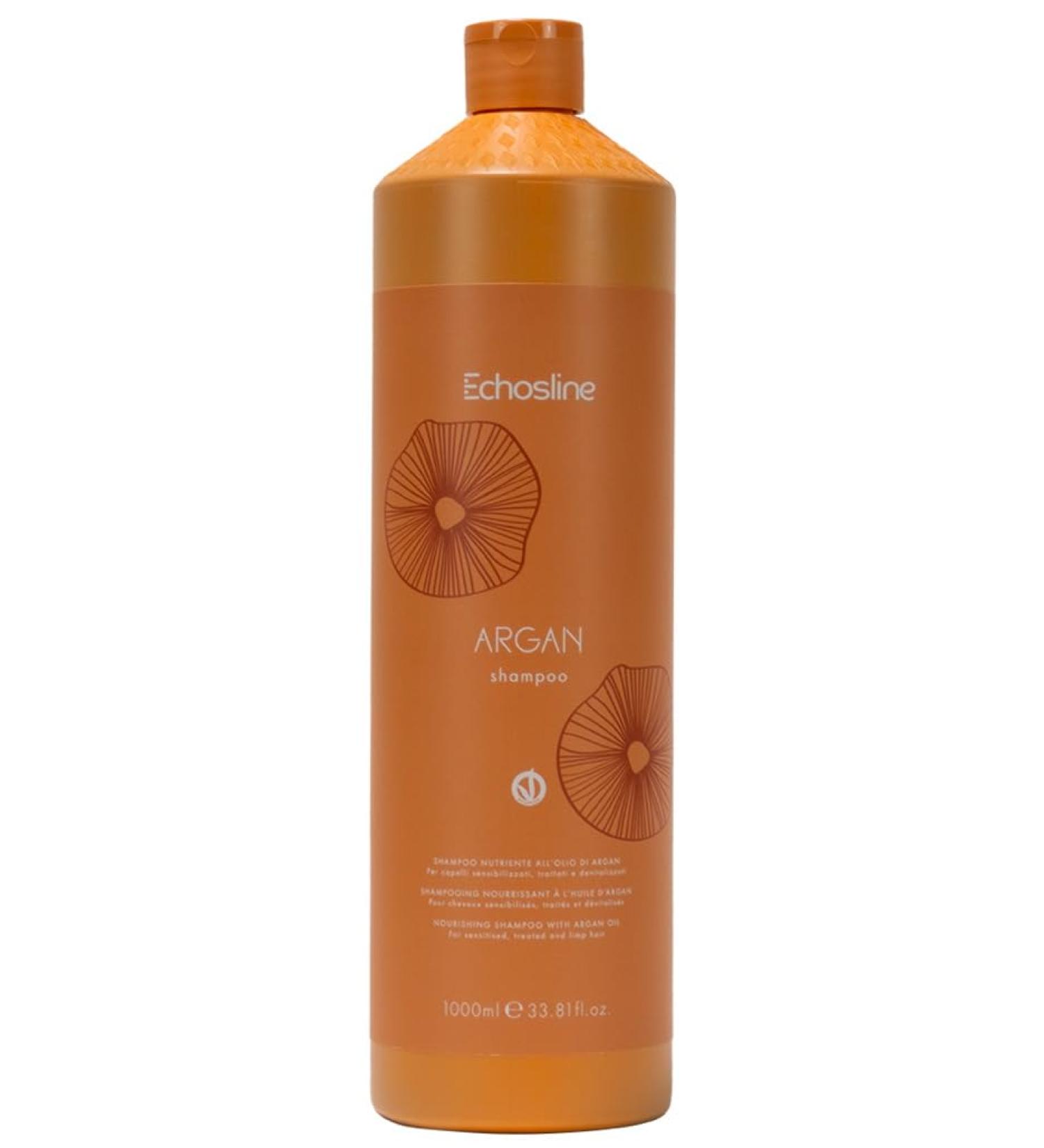 Echosline Nourishing Shampoo with Argan Oil for Sensitive, Treated and Devitalized Hair 1000 ml