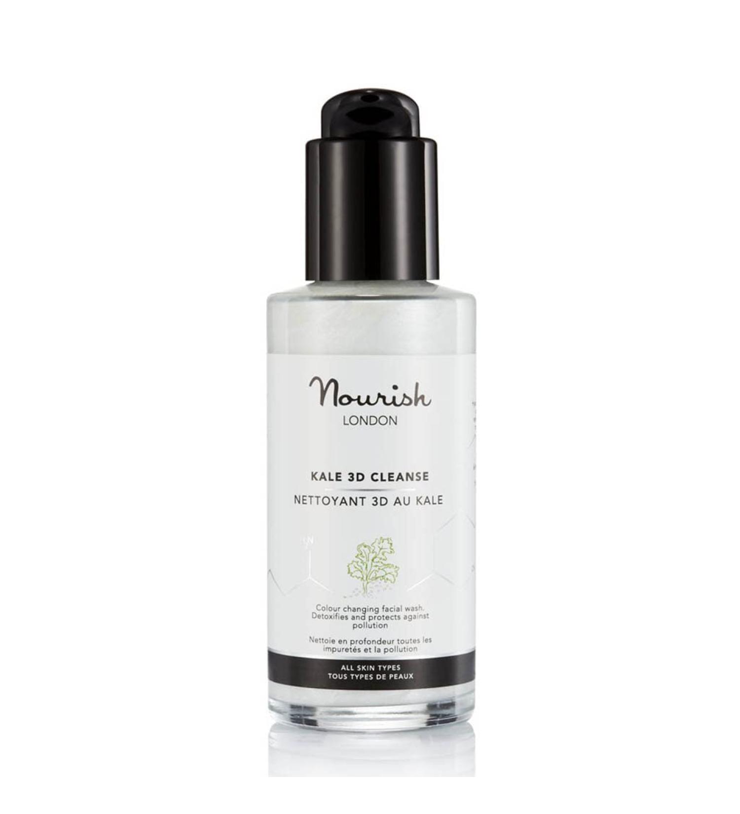Nourish London Kale 3D Facial Cleanser 100ml | Colour Changing Cleanser | Kale & Griffonia Extracts | 100% Vegan | Cruelty-Free | Suitable for All Skin Types - Buy Online on GoSupps.com
