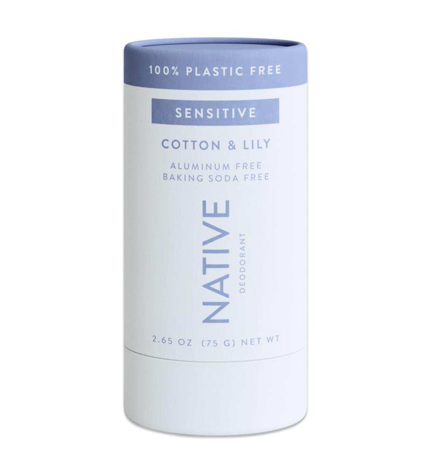 Native Plastic Free Deodorant Contains Naturally Derived Ingredients 72 Hour Odor Control | Deodorant for Women and Men Aluminum Free with Baking Soda Coconut Oil and Shea Butter | Cotton & Lily - Buy Online on GoSupps.com