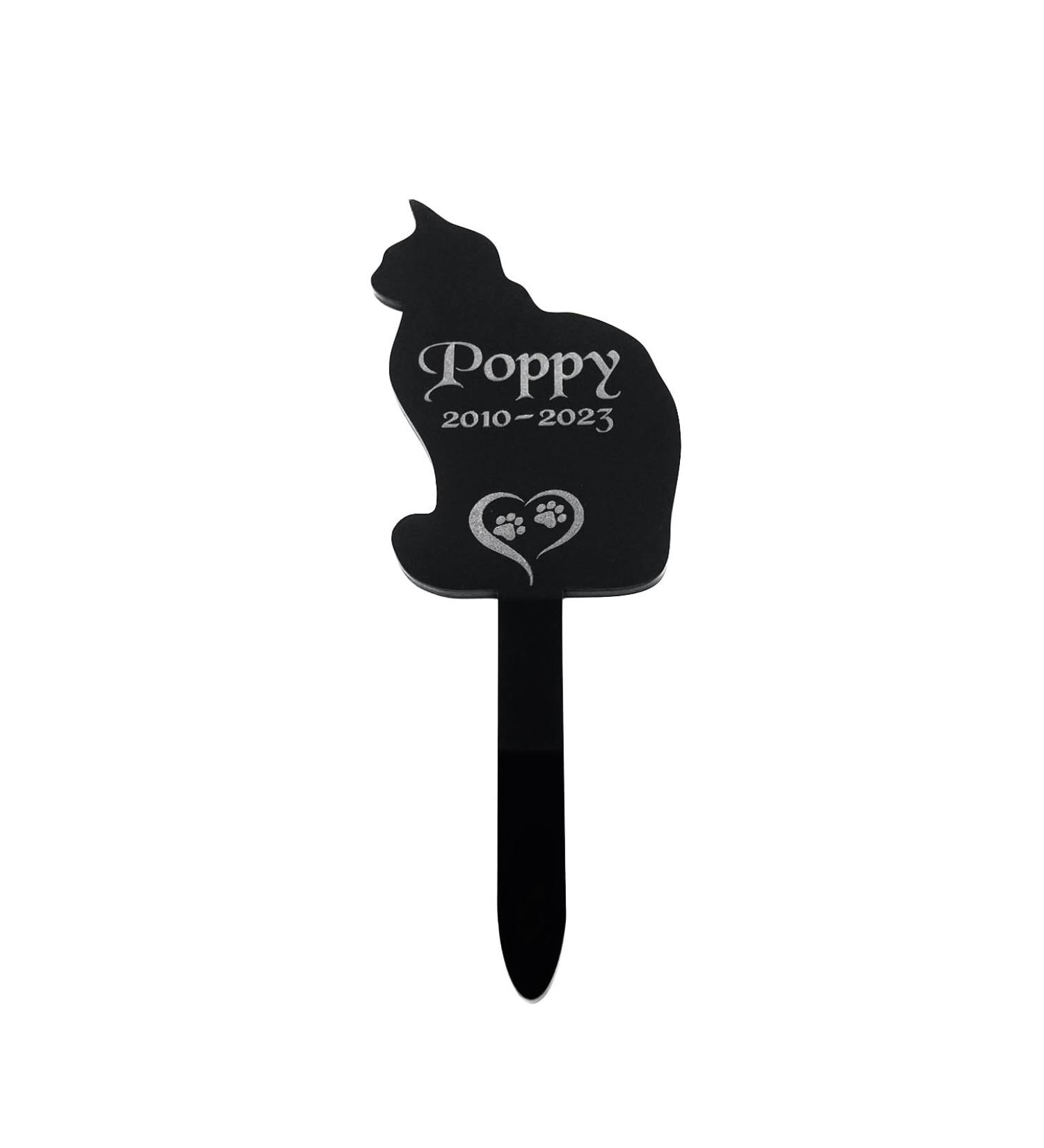 Personalised Cat Memorial Plaques Gift Pet Dog Rabbit Garden Sign Grave Marker Kitten - Buy Online on GoSupps.com