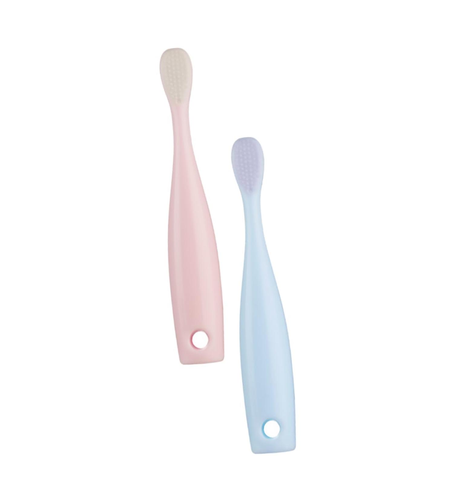Frcolor 2-Pack Baby & Children's Toothbrush Set - Tongue Cleaners & Detergent - Safe Colorful Dental Care for Toddlers - Buy Online on GoSupps.com