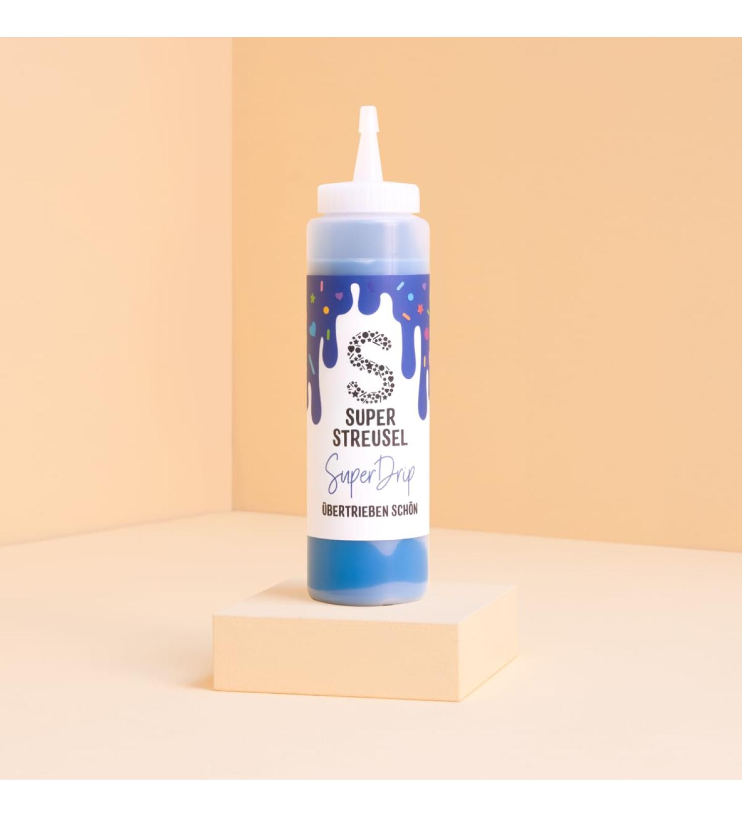 Super Drip Dark Blue Cake Glaze - 300g | Icing Decoration for Cakes Cookies & Muffins | Perfect Drip Cake Glaze - Buy Online on GoSupps.com