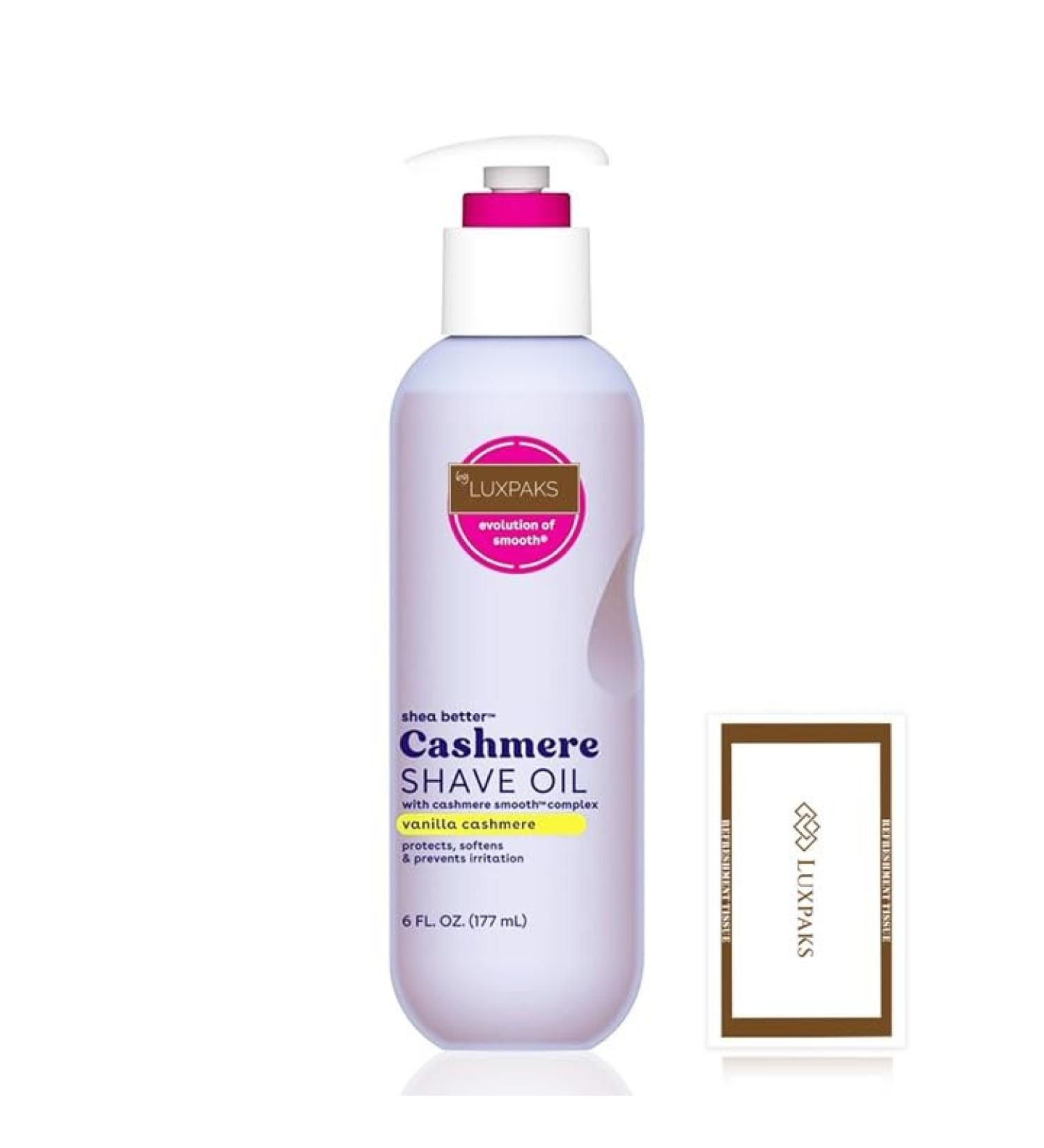  LuxPaks E.O.S Vanilla Cashmere Shaving Oil Cleansing Wipes (6 fl oz) - By Luxpaks - Buy Online on GoSupps.com