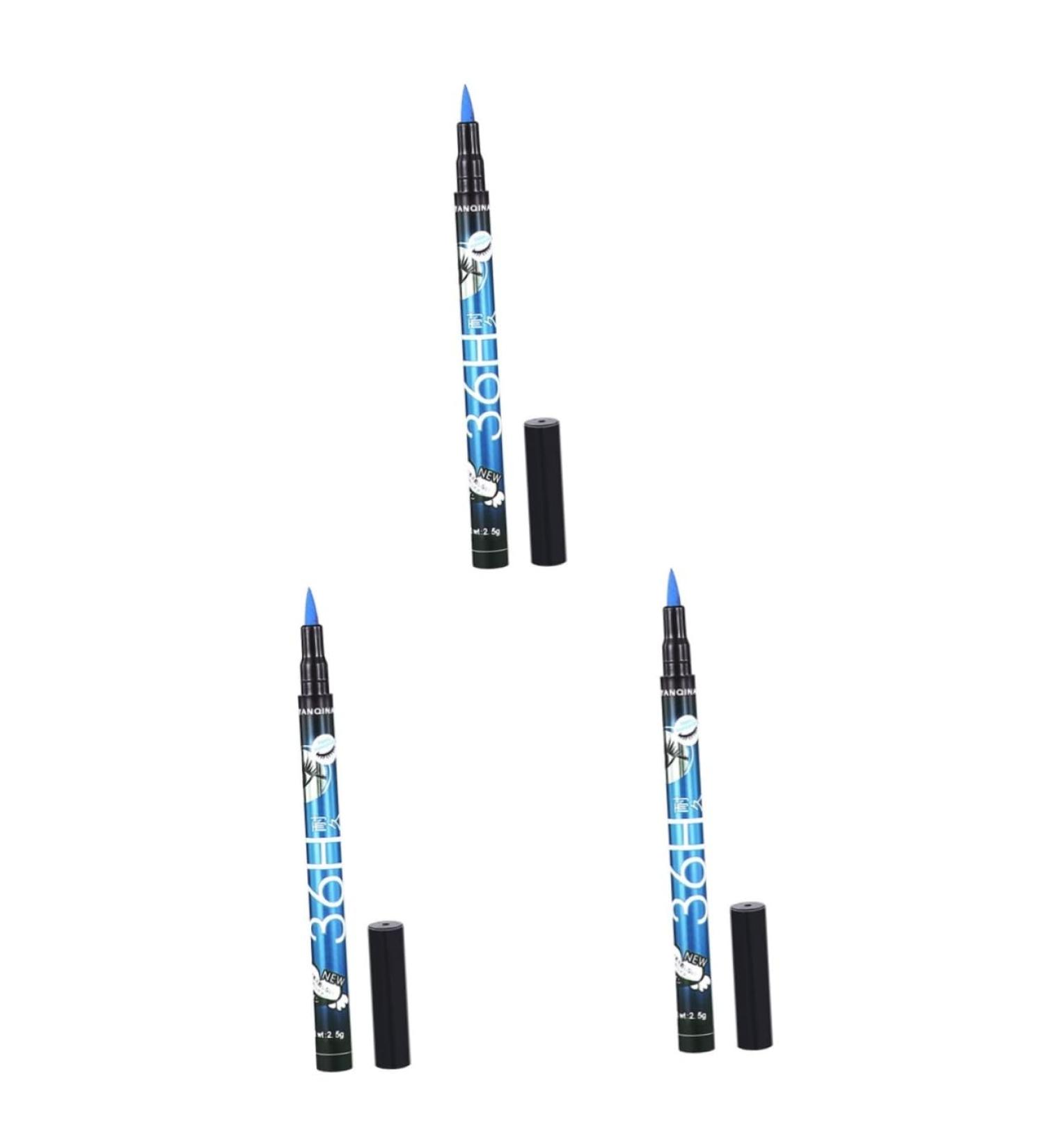 FRCOLOR 3Pcs Liquid Eyeliner Black Waterproof Eyeliner Colorful Eyeline Pencil For Women Waterproof Pen Marker Make Up Size 1x3pcs Image 3x3pcs - Buy Online on GoSupps.com