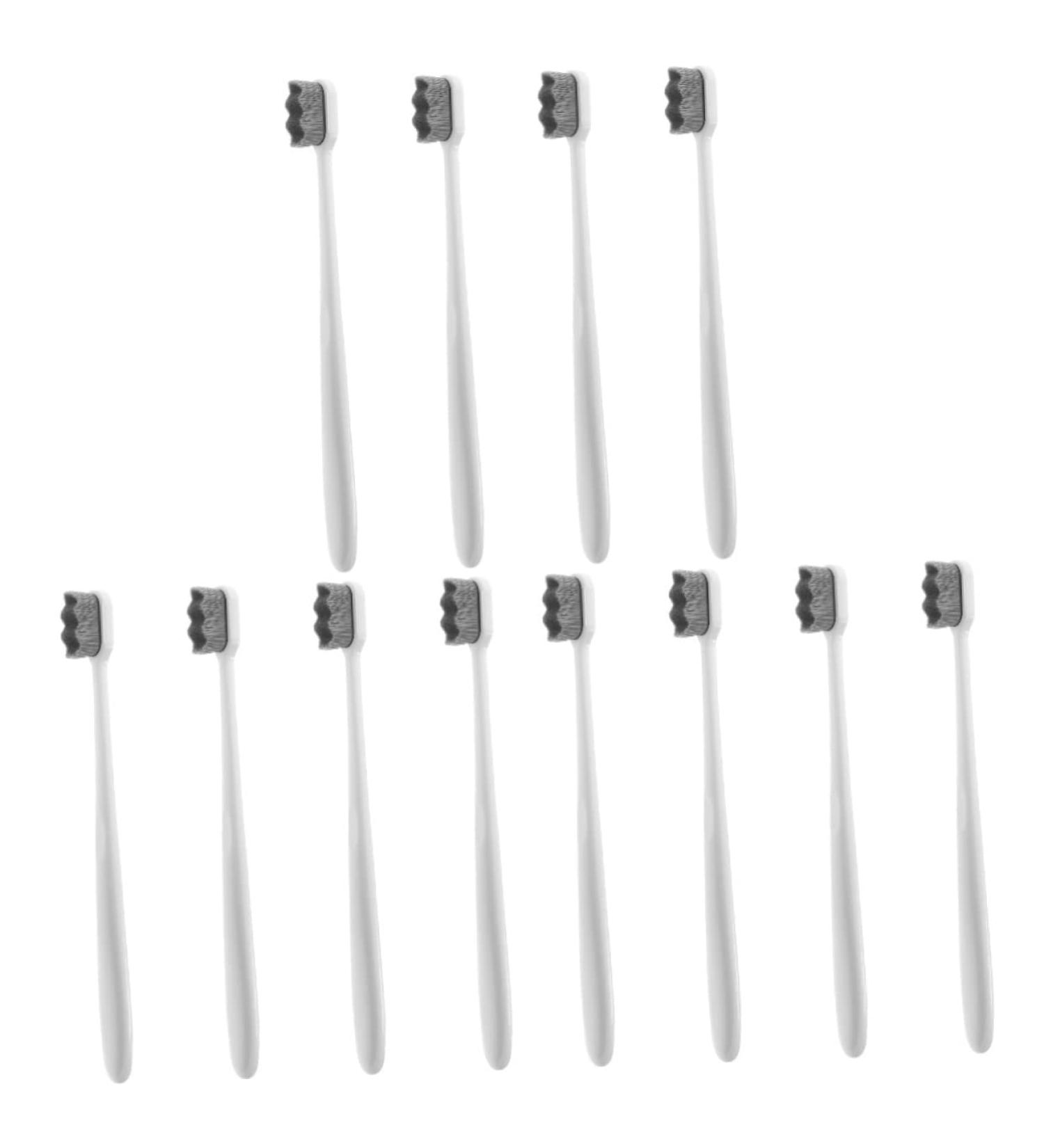 Mobestech 12 pcs Soft Bristle Travel Toothbrush Set - Aesthetic & Lightweight Adult & Child Toothbrushes - Perfect for International Shipping - Buy Online on GoSupps.com