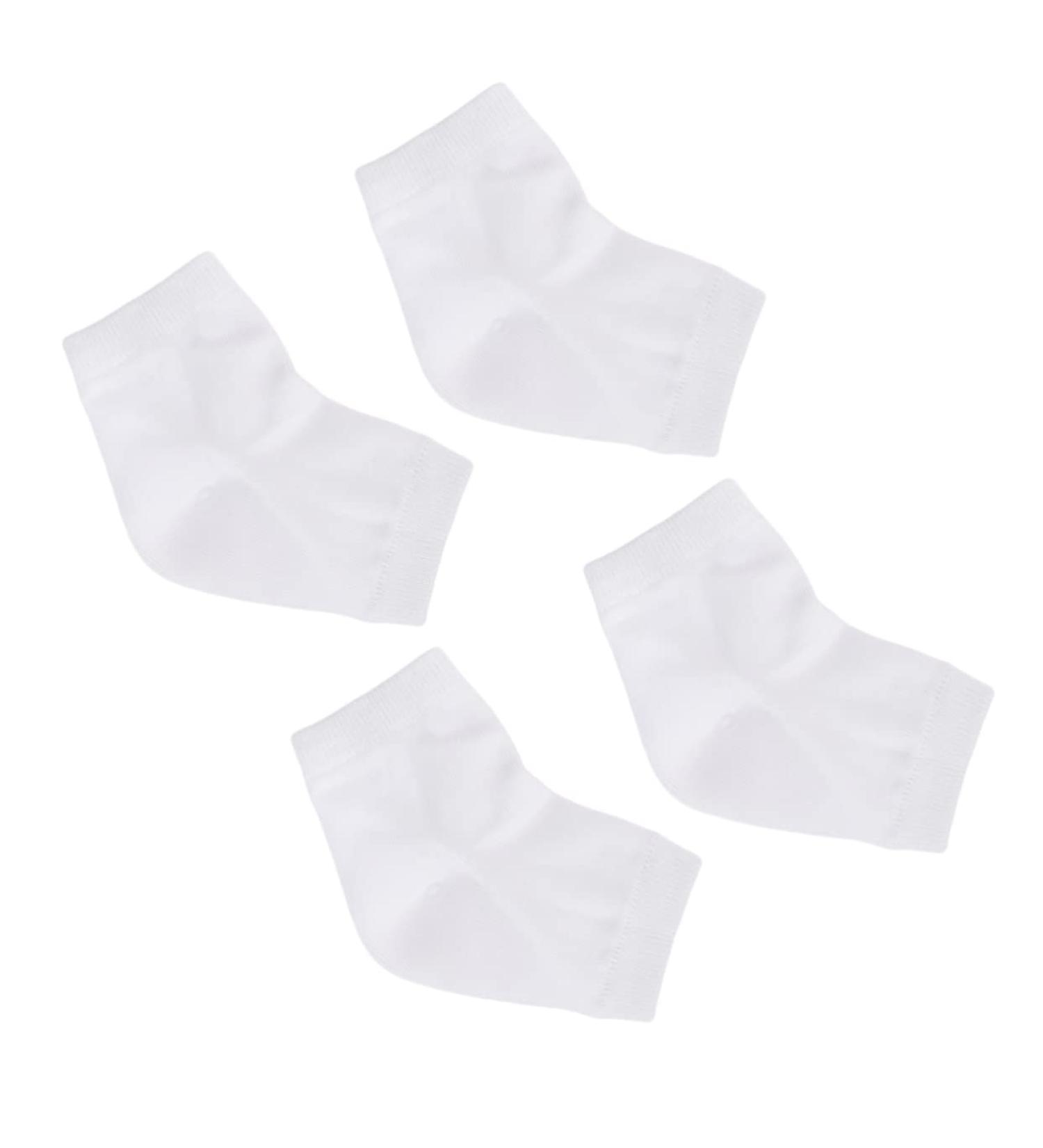 2 Pairs Heel Sleeves Protectors Gel Heel Sleeves Anti Cracked feet Men and Women White Sock - Buy Online on GoSupps.com