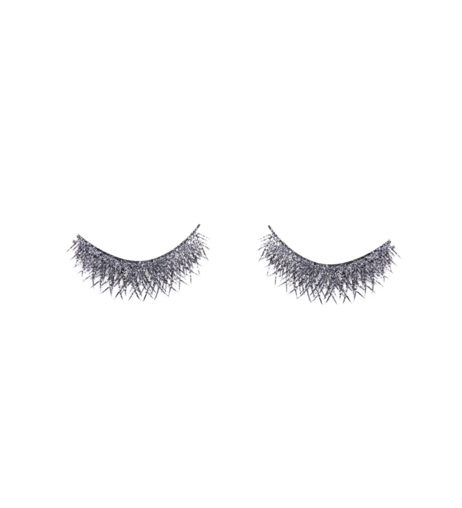 FOMIYES Cross Fake Lashes Cross False Eyelash Women Fake Eyelash Shiny Eyelashes Long Thick Eyelashes Glitter Powder Fake Eyelashes Makeup Dense - Buy Online on GoSupps.com