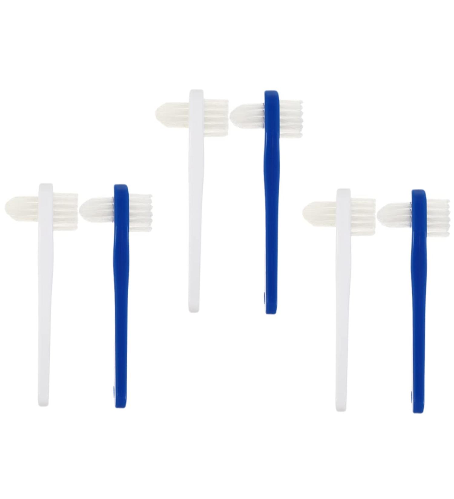 Collbath Double-Headed Toothbrush - 6 Pack Portable Prosthesis Care Supply - Buy Online on GoSupps.com